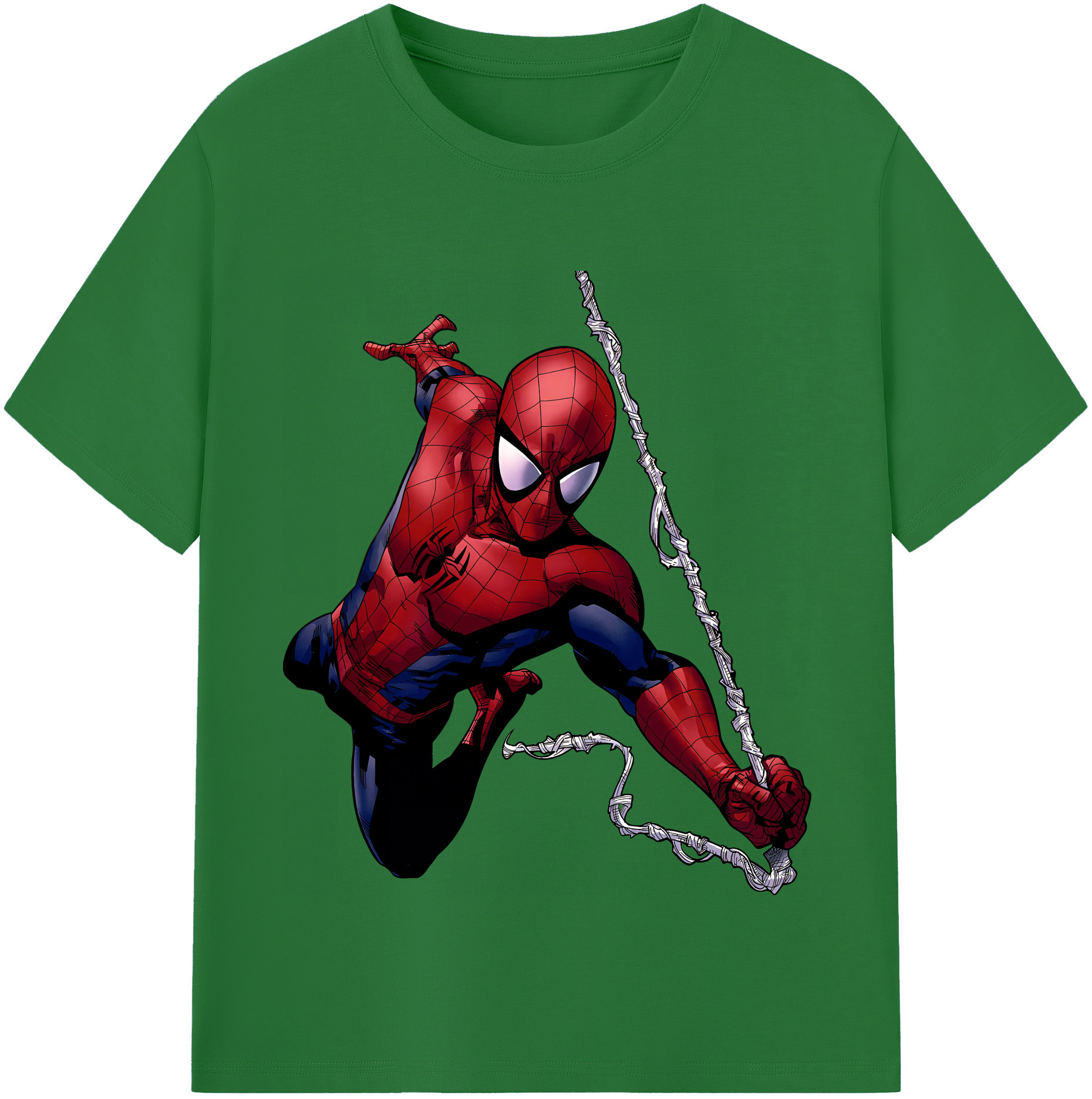 （画像用） Spider Man スパイダーマン 綿100％半袖Tシャツ（フロントプリント）