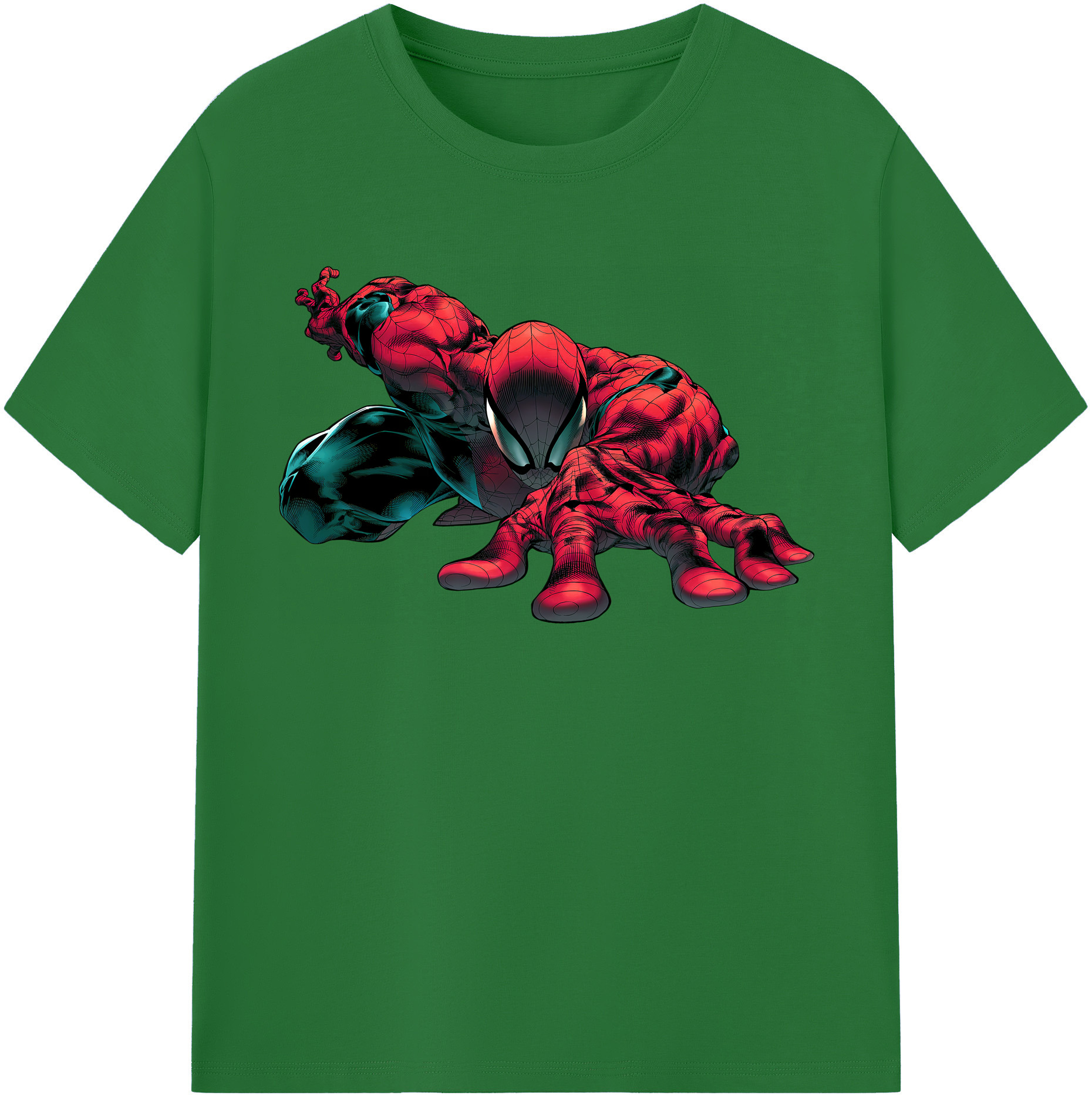 （画像用） Spider Man スパイダーマン 綿100％半袖Tシャツ（フロントプリント）