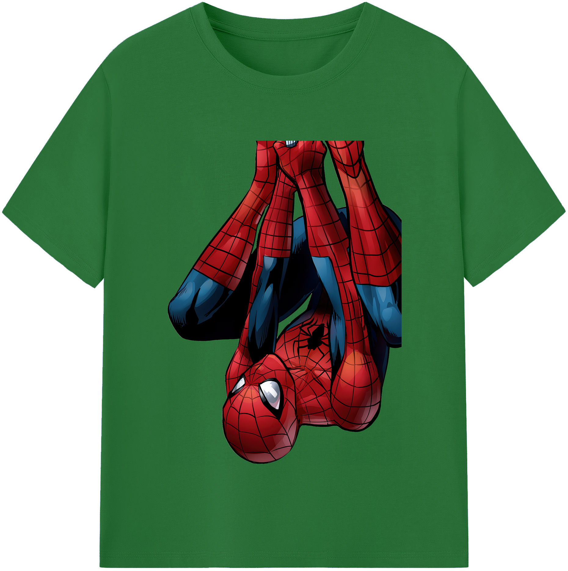 （画像用） Spider Man スパイダーマン 綿100％半袖Tシャツ（フロントプリント）