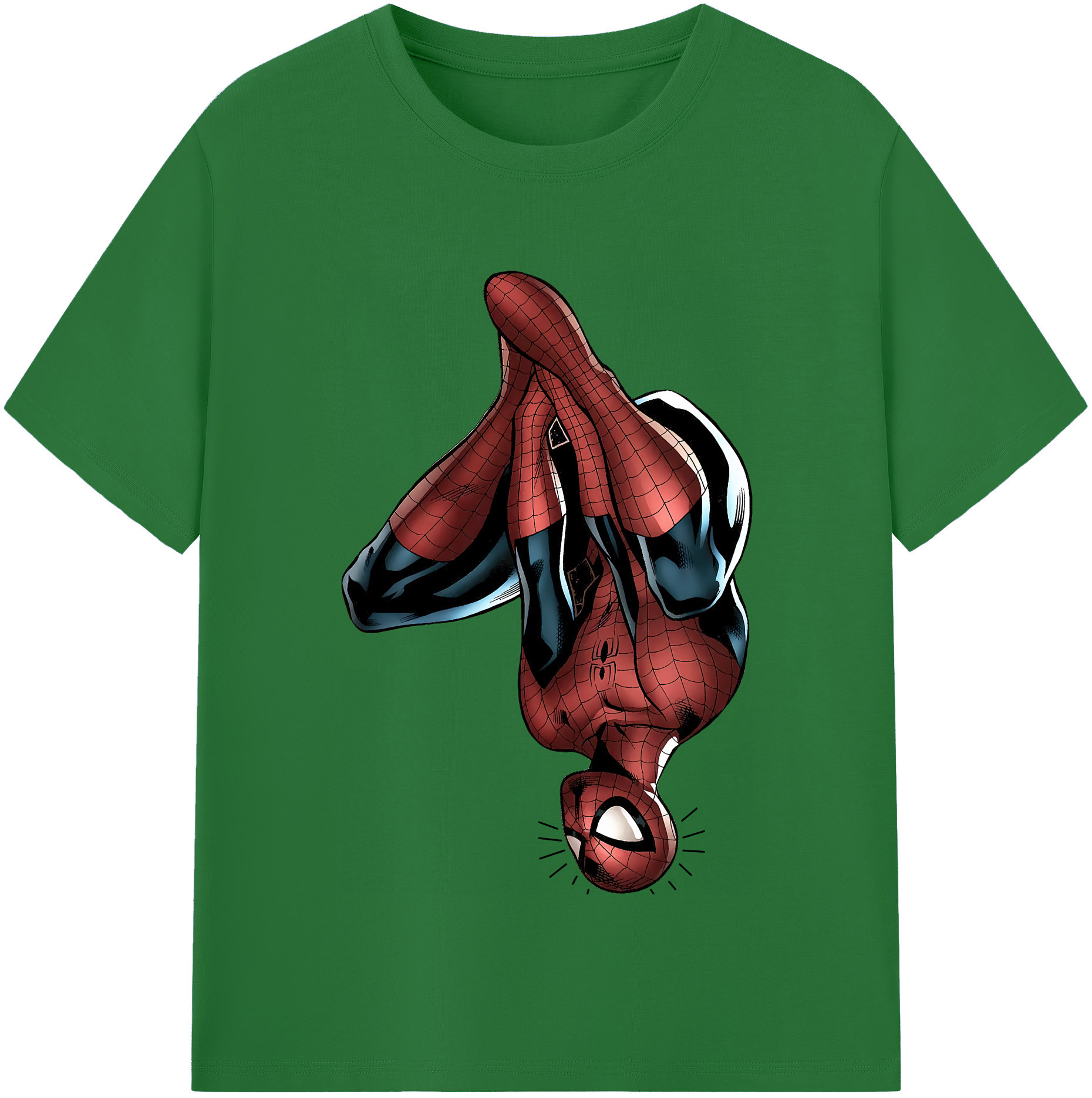 （画像用） Spider Man スパイダーマン 綿100％半袖Tシャツ（フロントプリント）