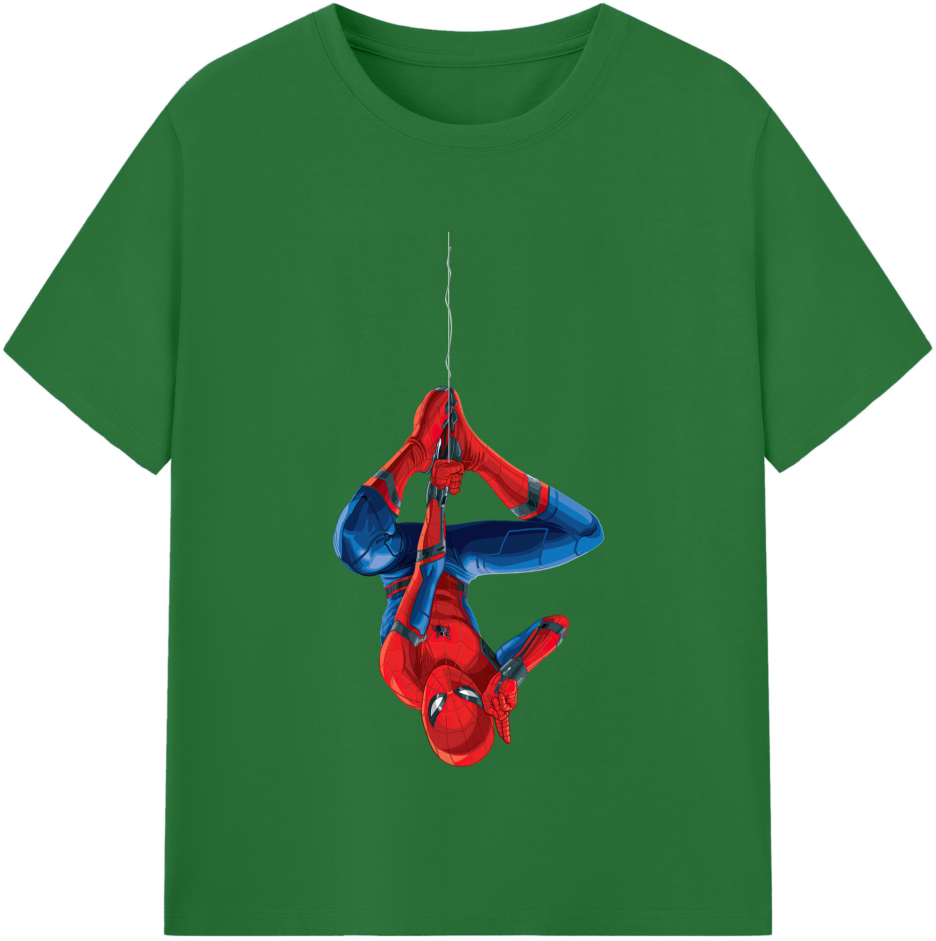 （画像用） Spider Man スパイダーマン 綿100％半袖Tシャツ（フロントプリント）