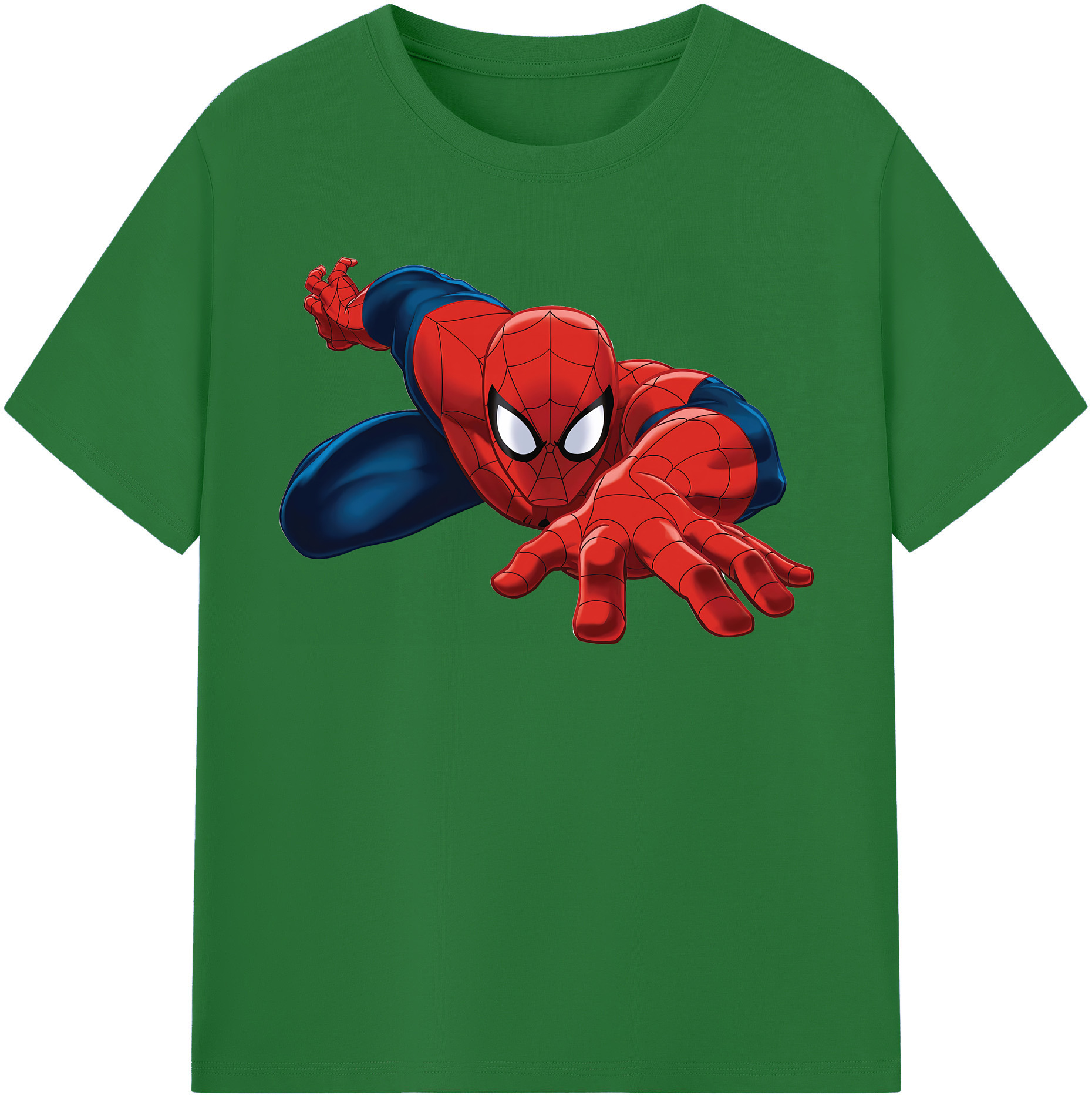 （画像用） Spider Man スパイダーマン 綿100％半袖Tシャツ（フロントプリント）