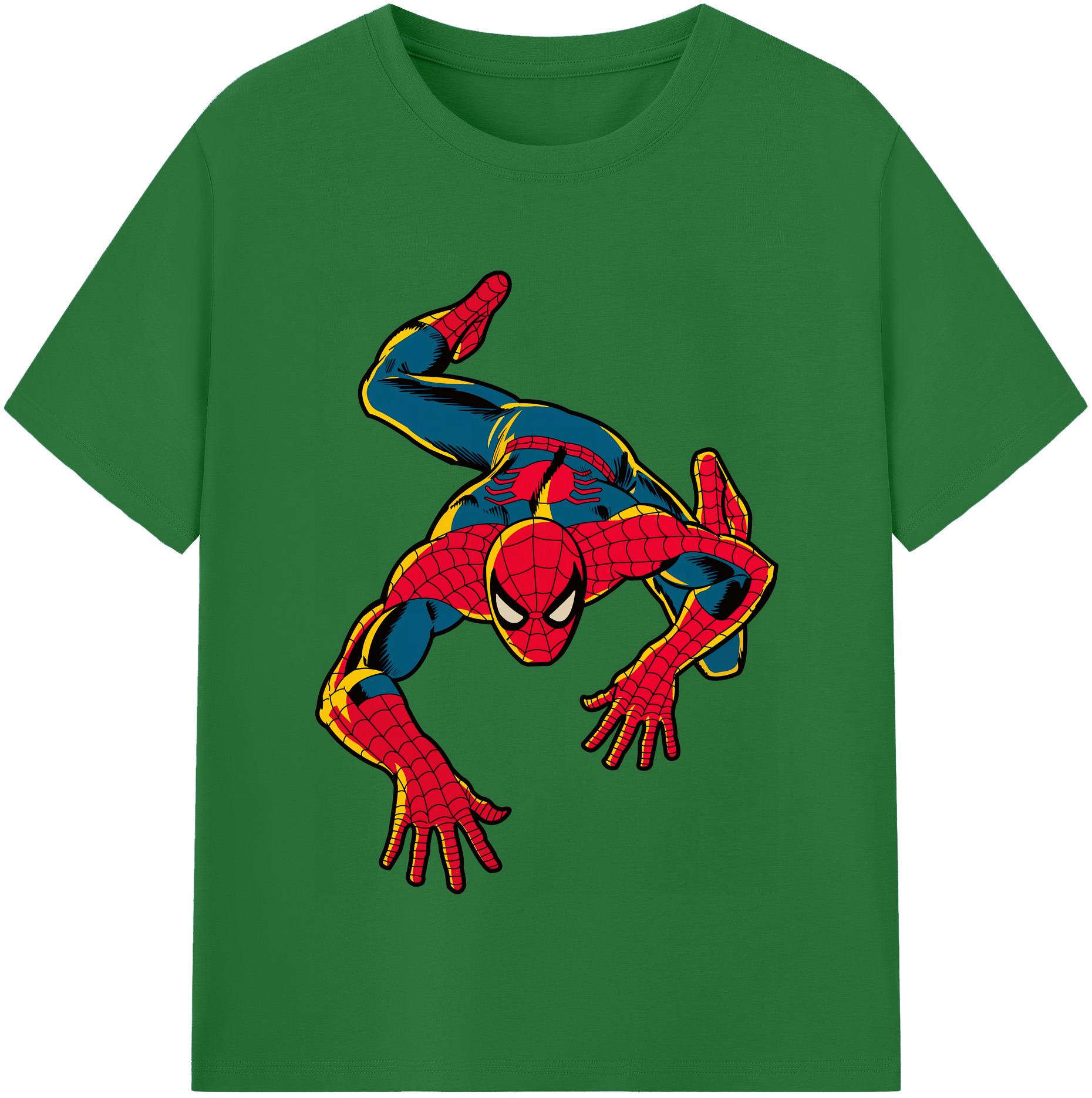 （画像用） Spider Man スパイダーマン 綿100％半袖Tシャツ（フロントプリント）