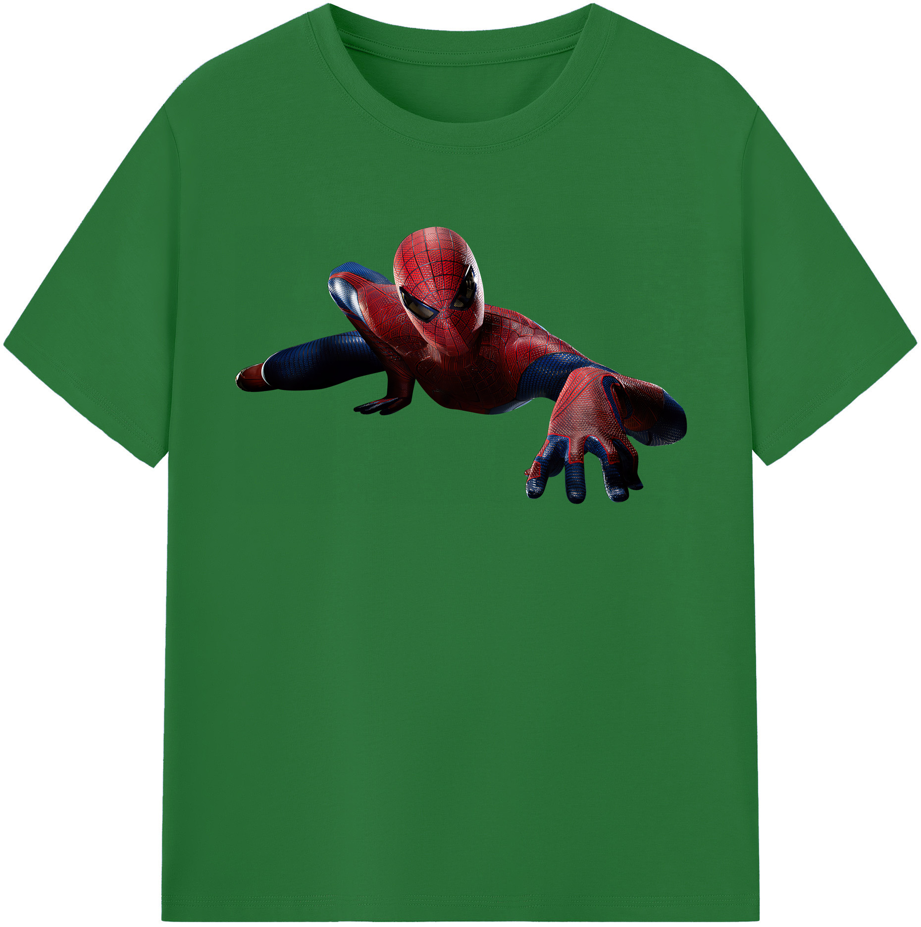 （画像用） Spider Man スパイダーマン 綿100％半袖Tシャツ（フロントプリント）