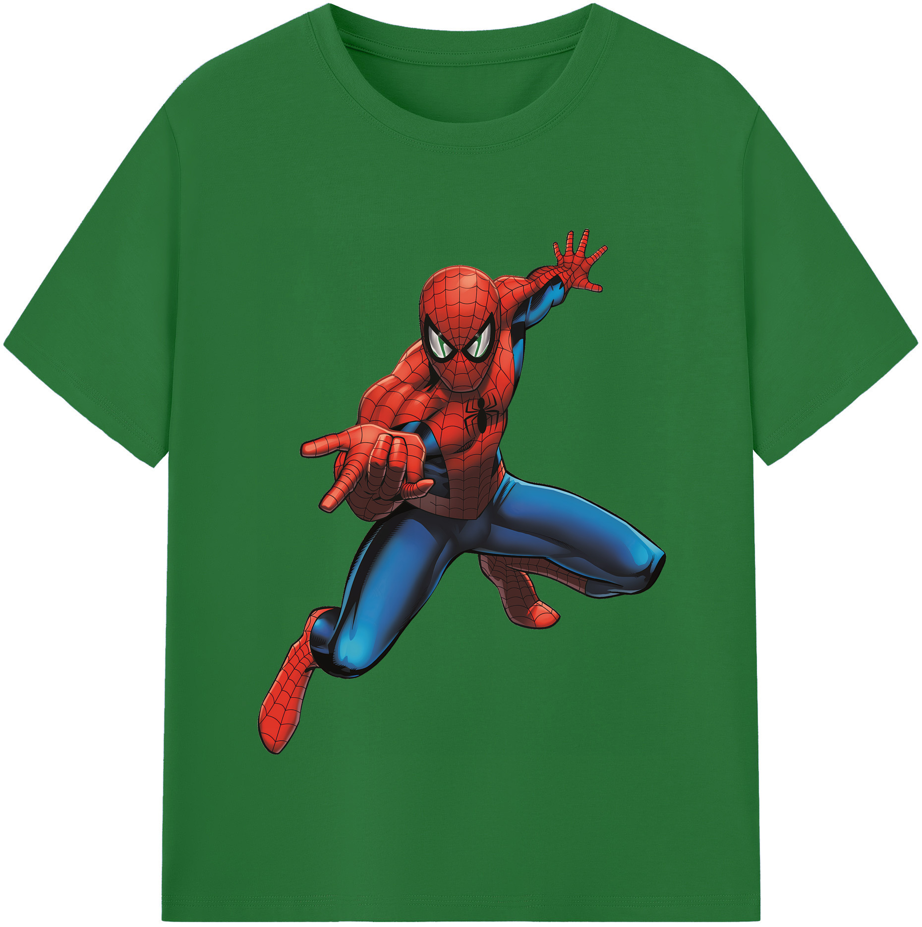 （画像用） Spider Man スパイダーマン 綿100％半袖Tシャツ（フロントプリント）