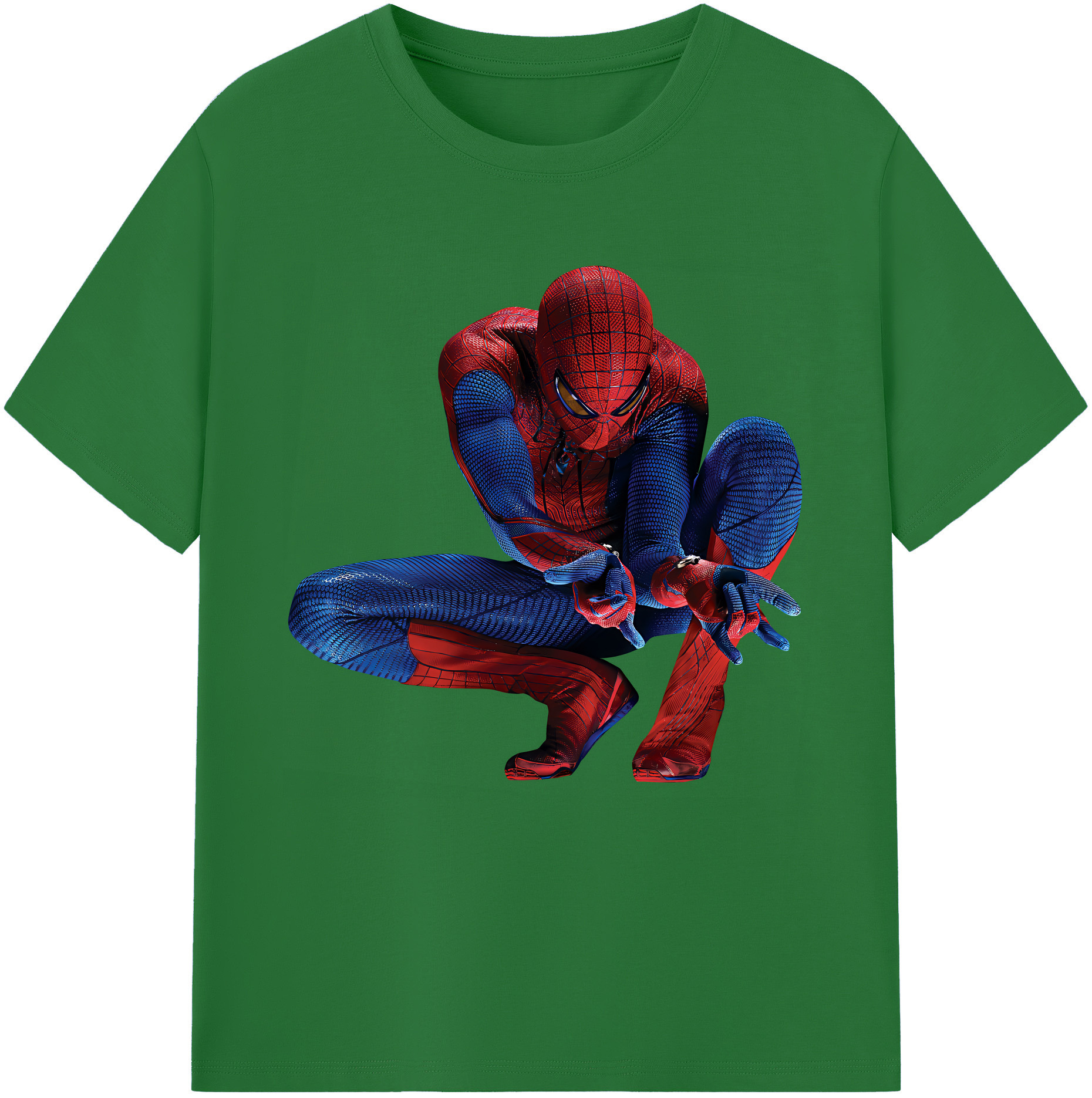 （画像用） Spider Man スパイダーマン 綿100％半袖Tシャツ（フロントプリント）