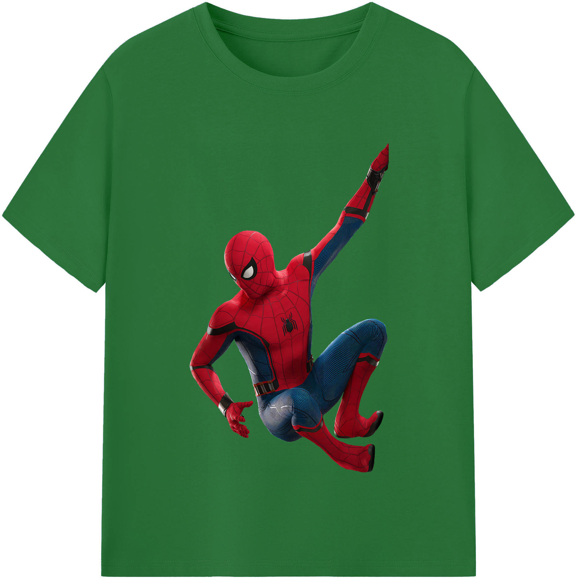 （画像用） Spider Man スパイダーマン 綿100％半袖Tシャツ（フロントプリント）