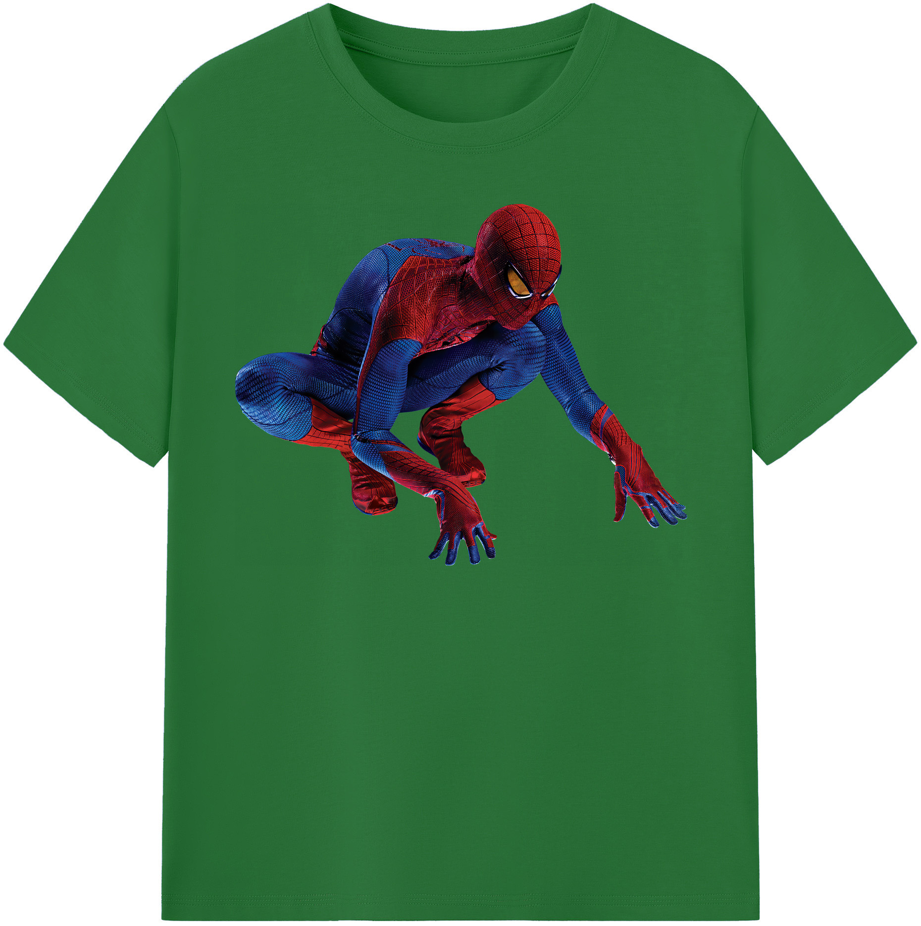 （画像用） Spider Man スパイダーマン 綿100％半袖Tシャツ（フロントプリント）