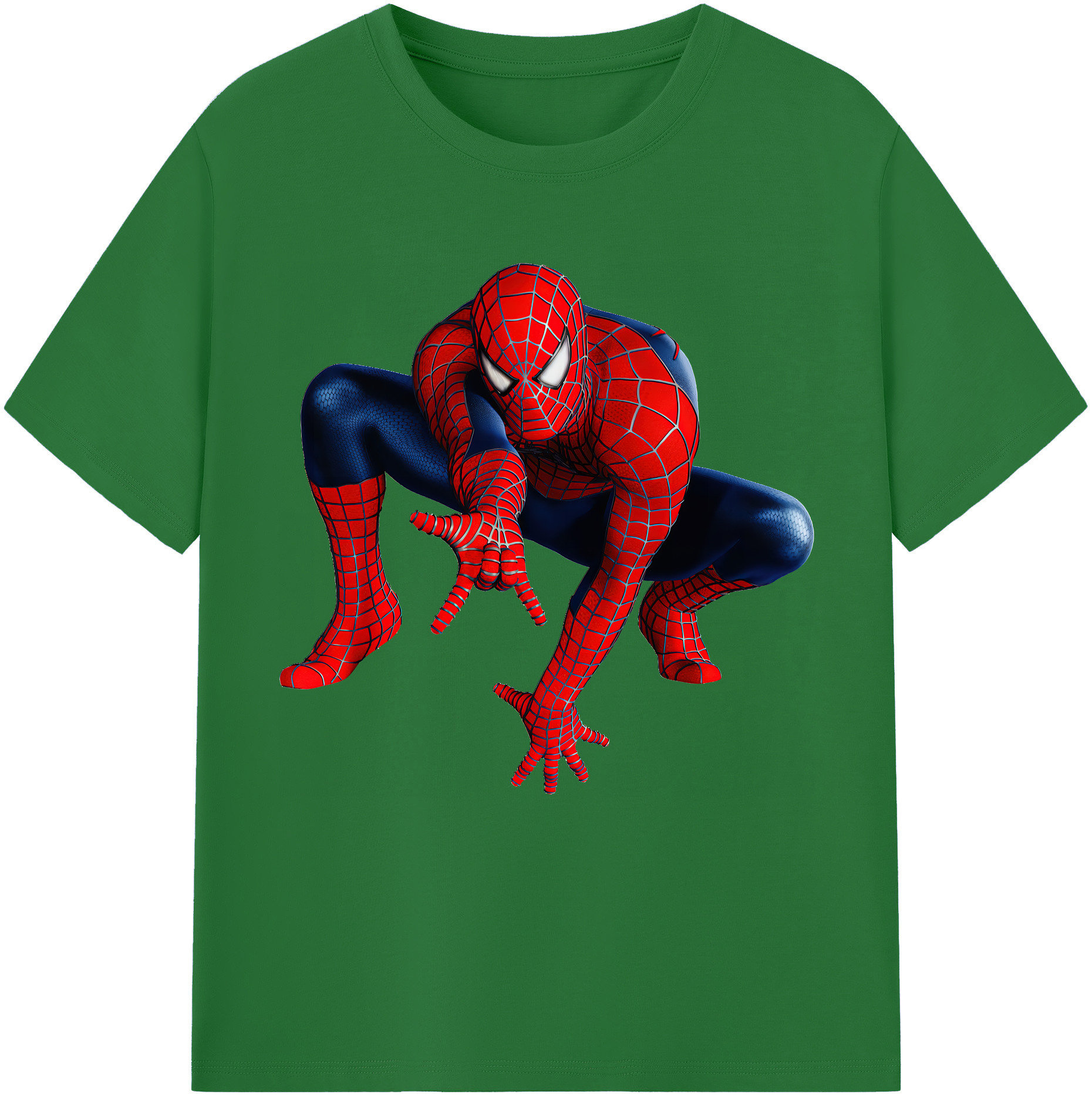 （画像用） Spider Man スパイダーマン 綿100％半袖Tシャツ（フロントプリント）