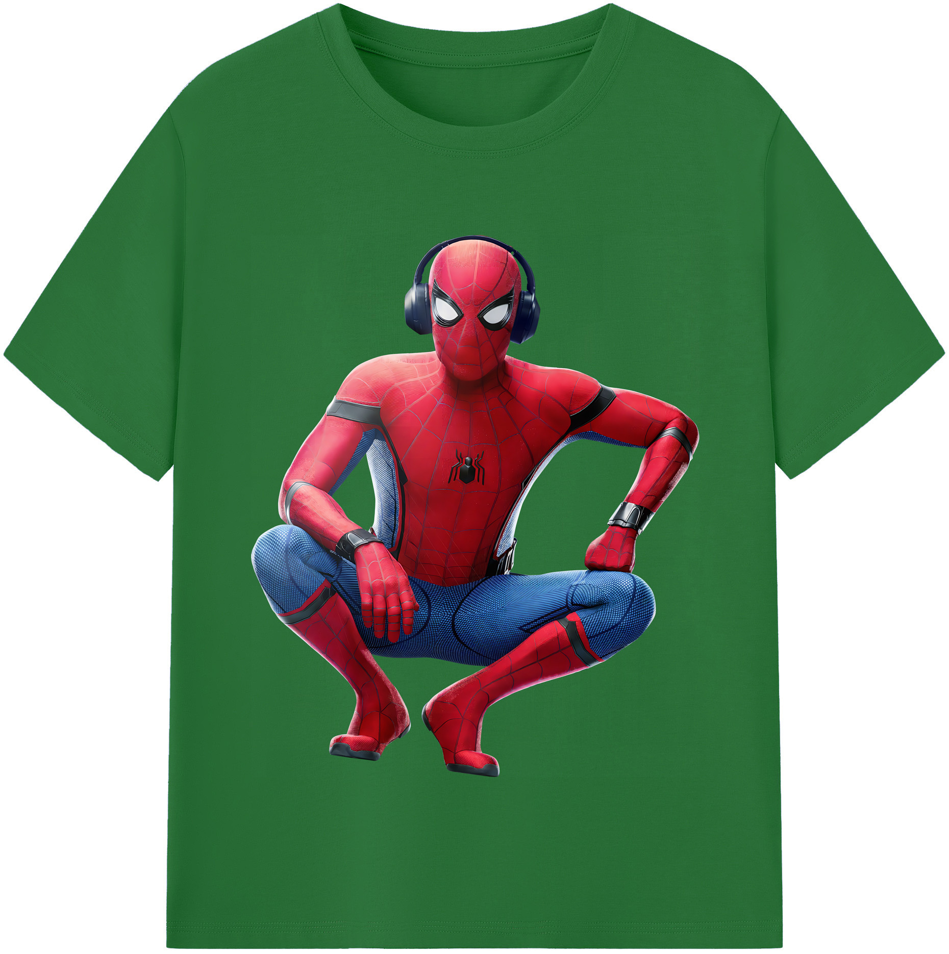 （画像用） Spider Man スパイダーマン 綿100％半袖Tシャツ（フロントプリント）