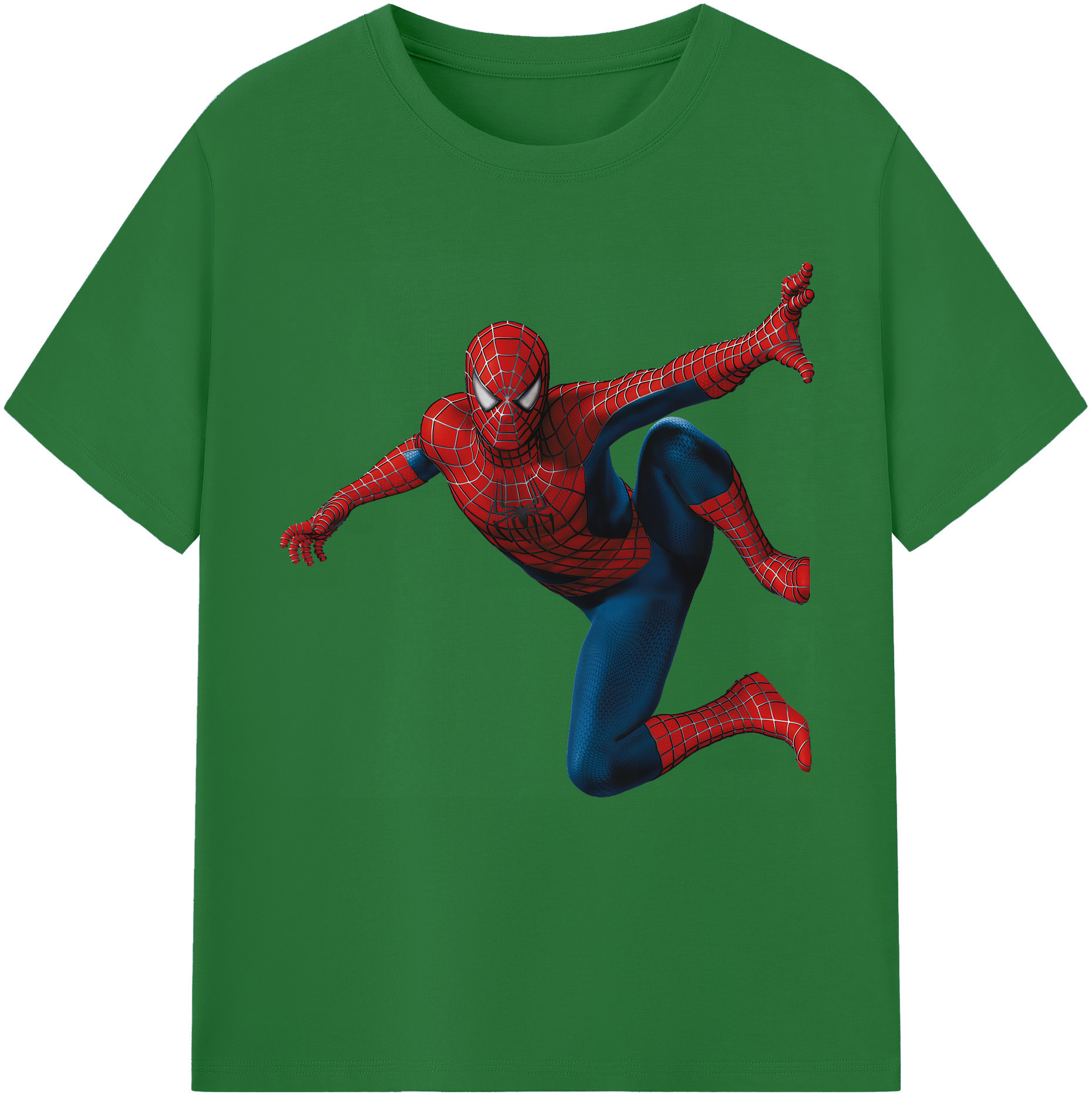 （画像用） Spider Man スパイダーマン 綿100％半袖Tシャツ（フロントプリント）