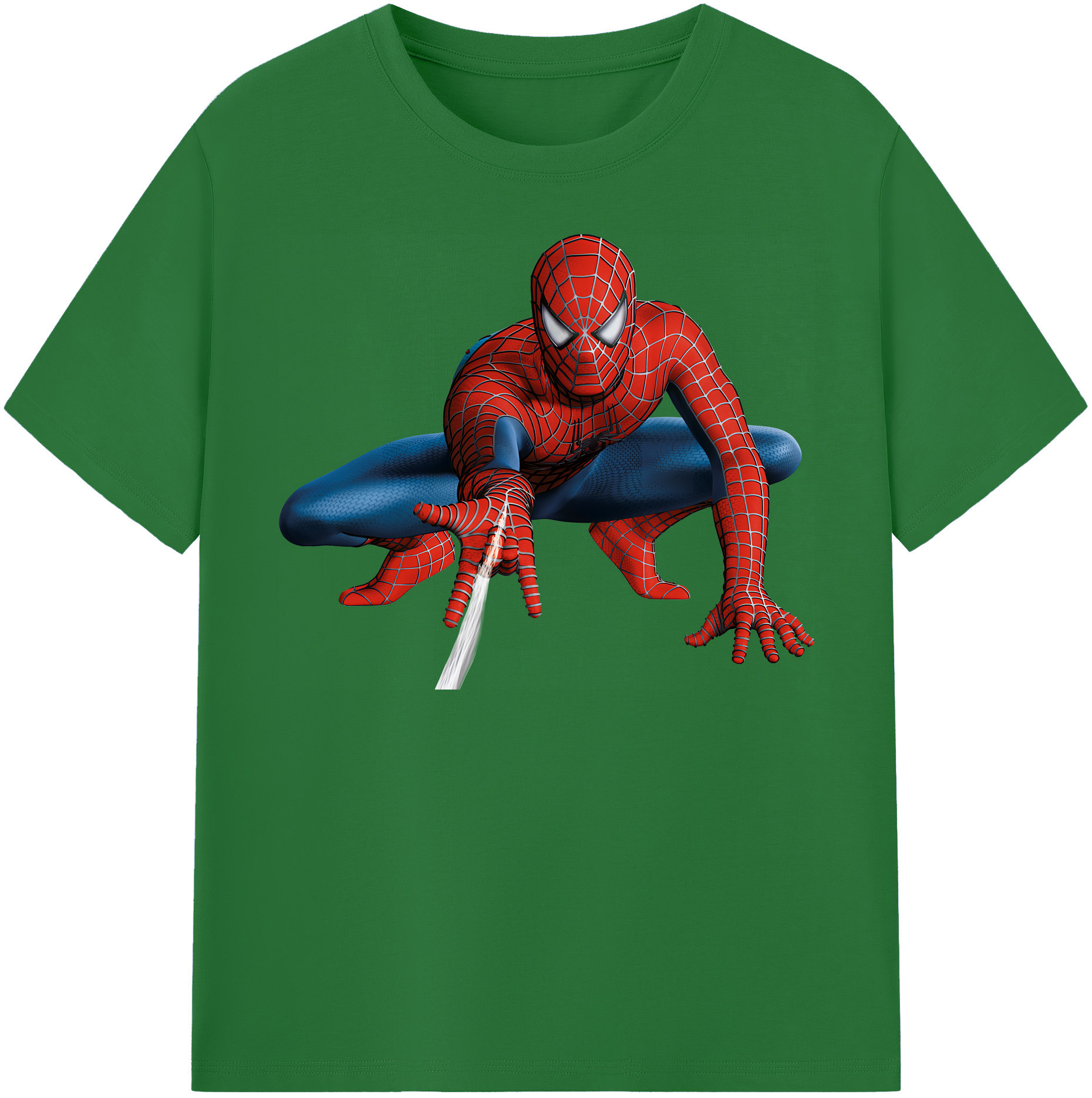 （画像用） Spider Man スパイダーマン 綿100％半袖Tシャツ（フロントプリント）