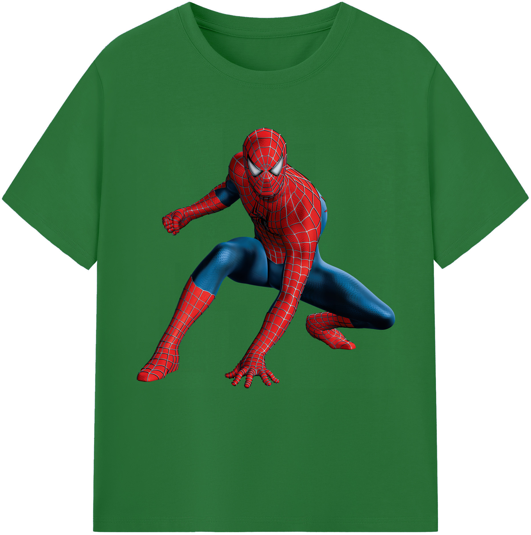 （画像用） Spider Man スパイダーマン 綿100％半袖Tシャツ（フロントプリント）