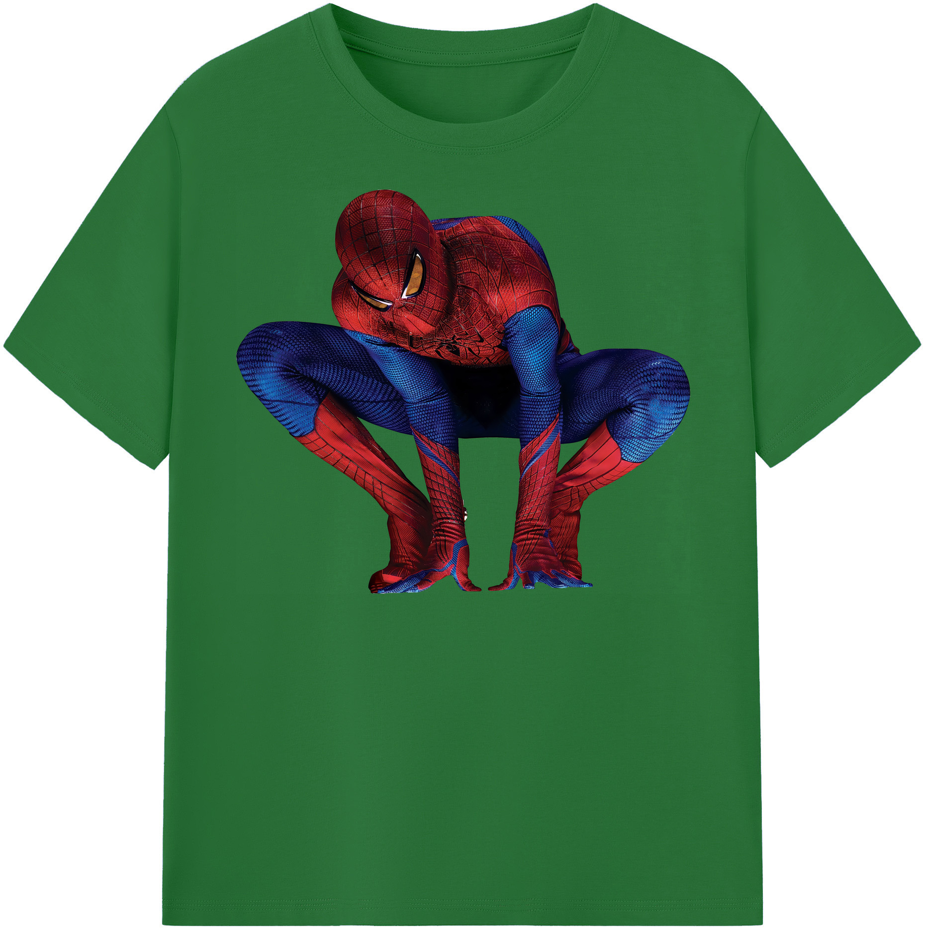 （画像用） Spider Man スパイダーマン 綿100％半袖Tシャツ（フロントプリント）
