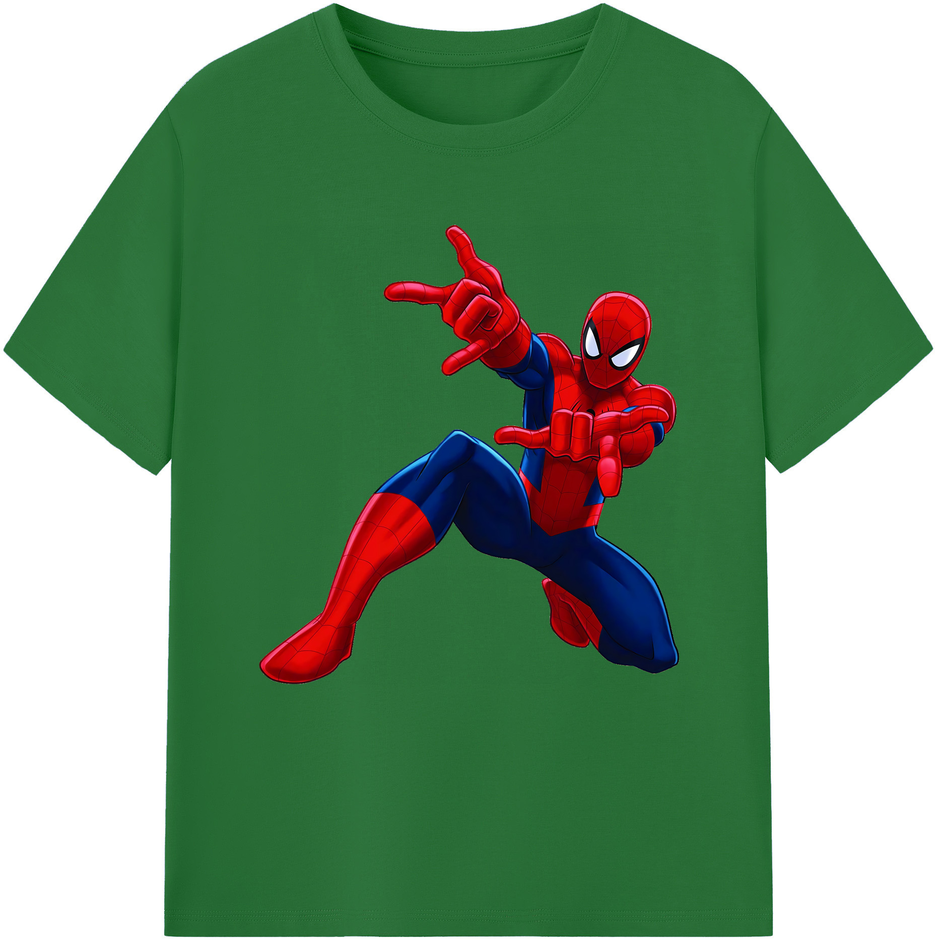 Spider Man スパイダーマン 綿100％半袖Tシャツ（フロントプリント）