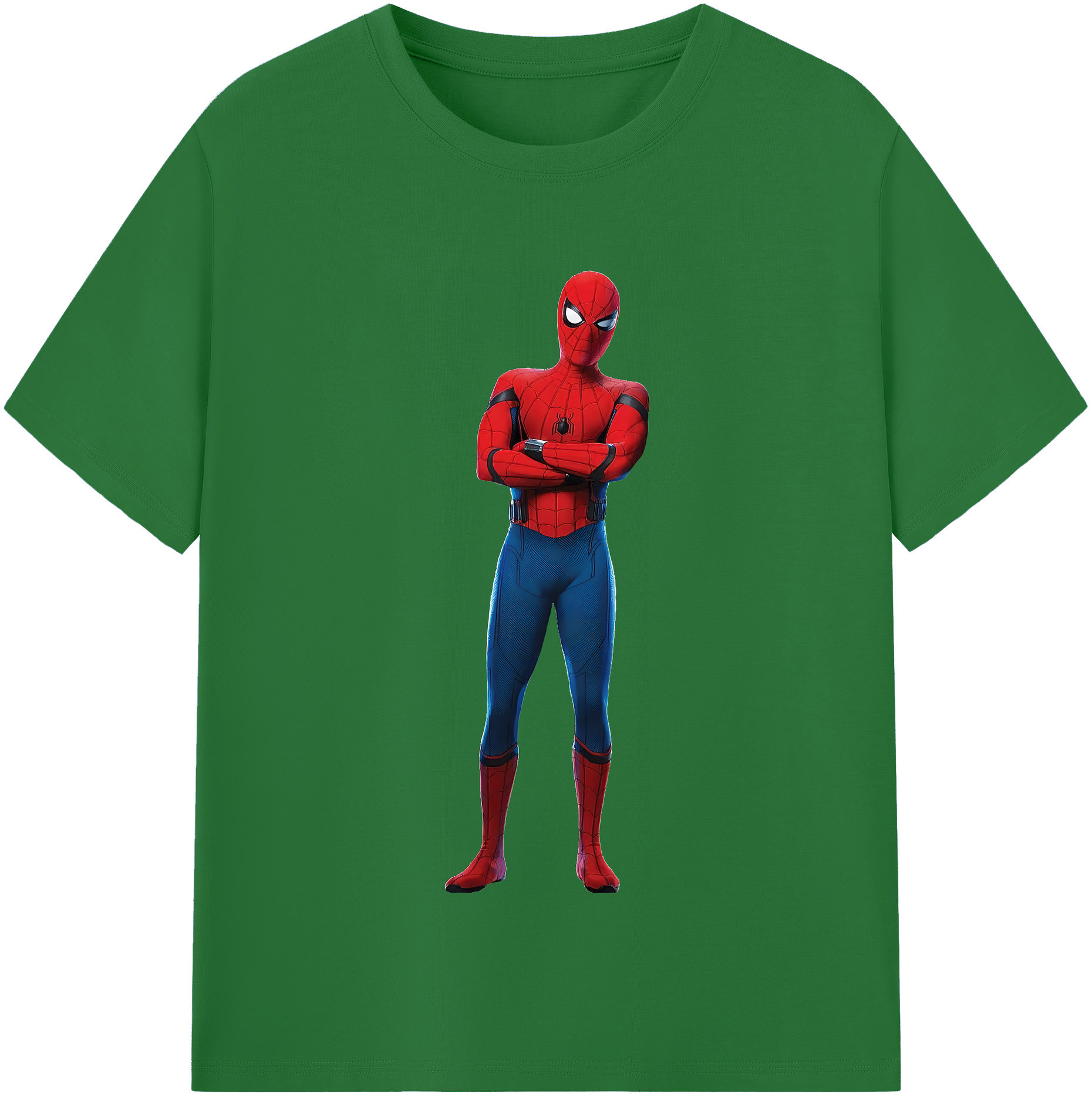 （画像用） Spider Man スパイダーマン 綿100％半袖Tシャツ（フロントプリント）