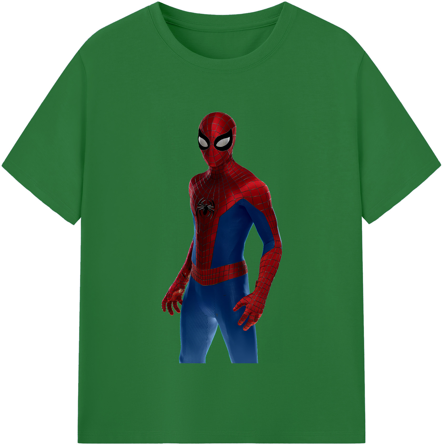 （画像用） Spider Man スパイダーマン 綿100％半袖Tシャツ（フロントプリント）
