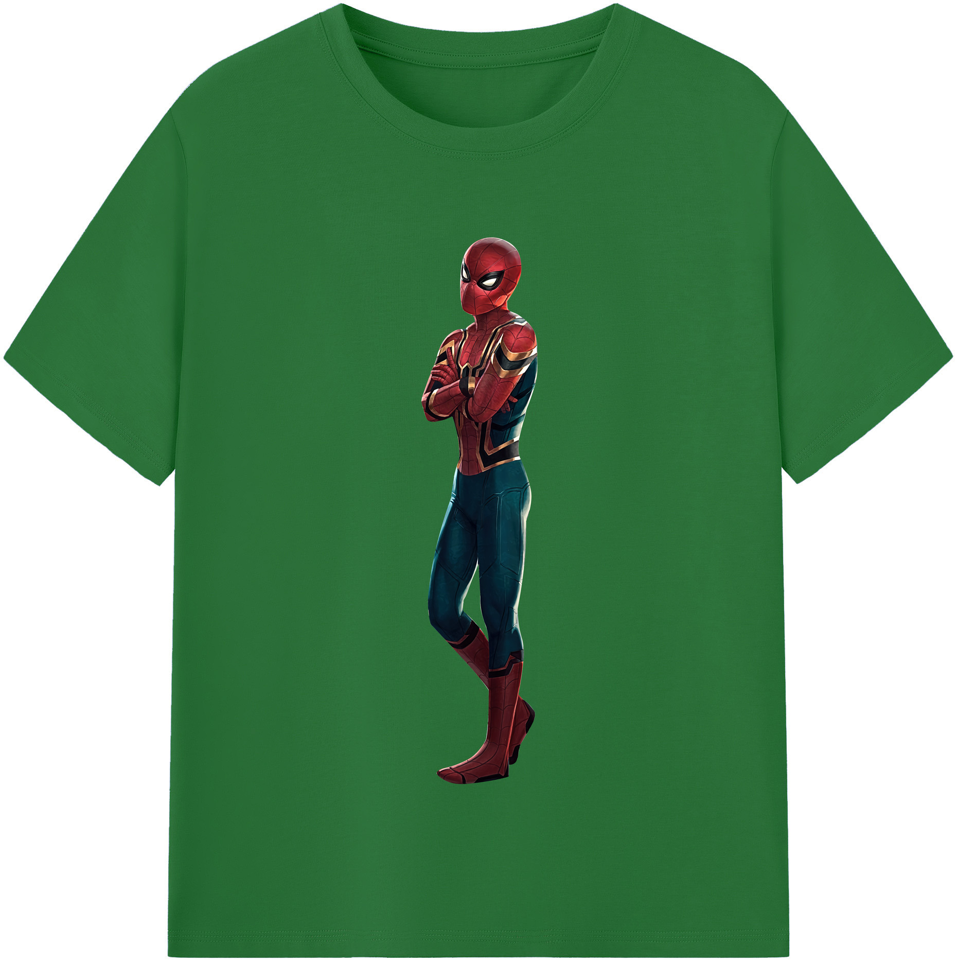 （画像用） Spider Man スパイダーマン 綿100％半袖Tシャツ（フロントプリント）