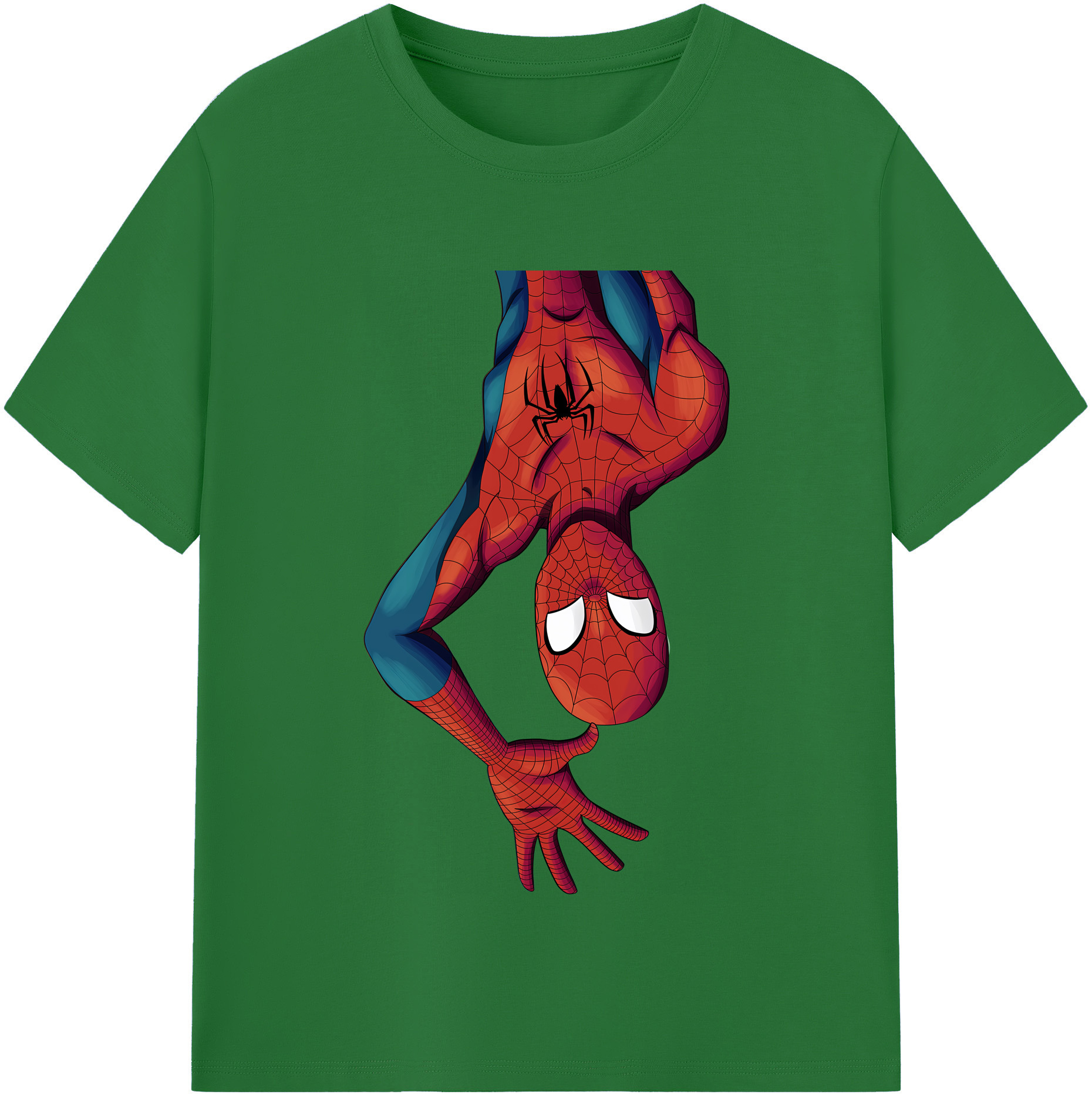 （画像用） Spider Man スパイダーマン 綿100％半袖Tシャツ（フロントプリント）