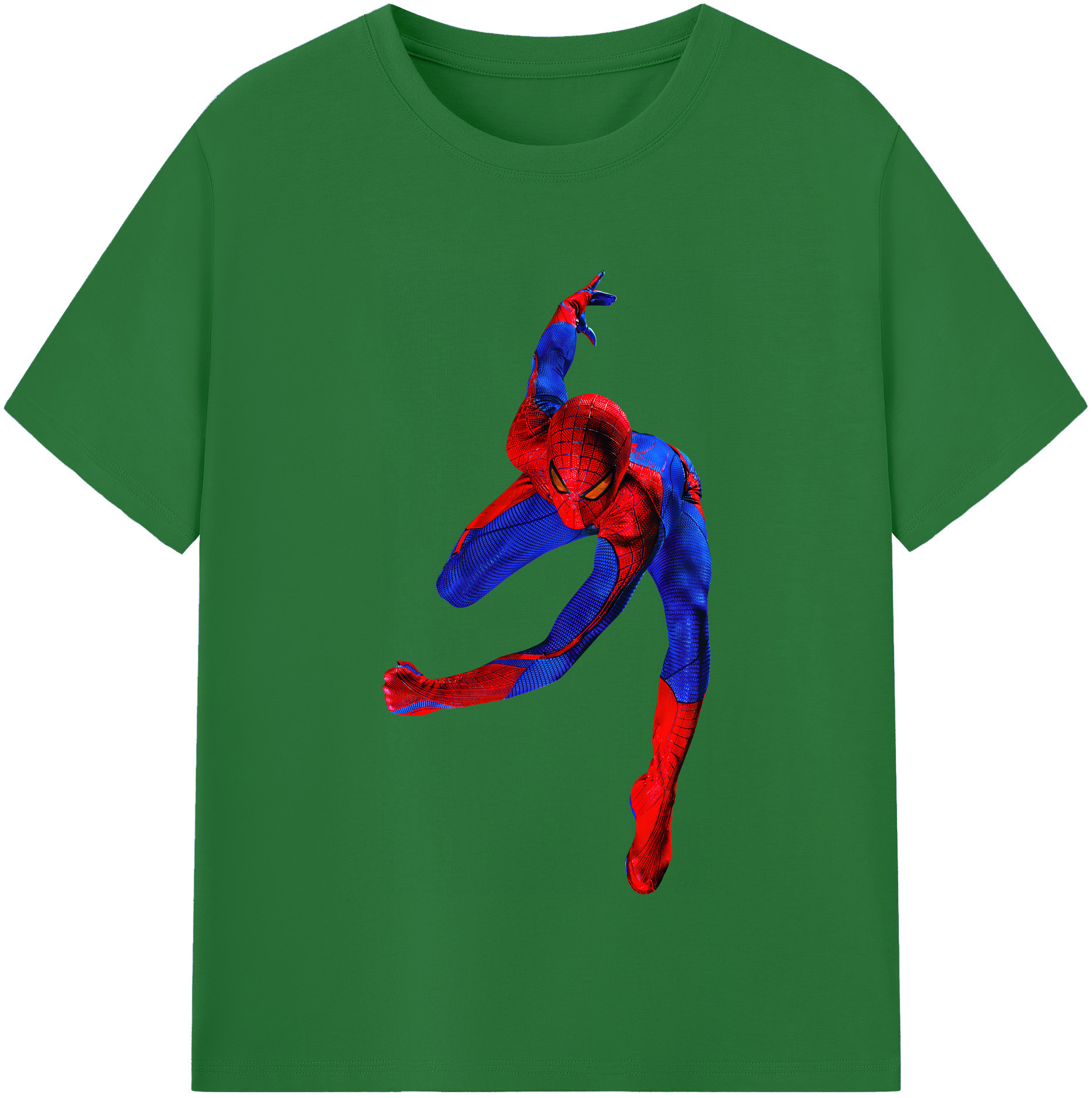 （画像用） Spider Man スパイダーマン 綿100％半袖Tシャツ（フロントプリント）