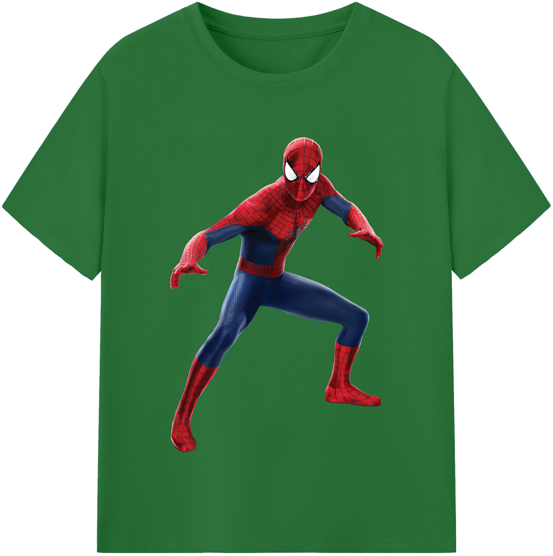 （画像用） Spider Man スパイダーマン 綿100％半袖Tシャツ（フロントプリント）