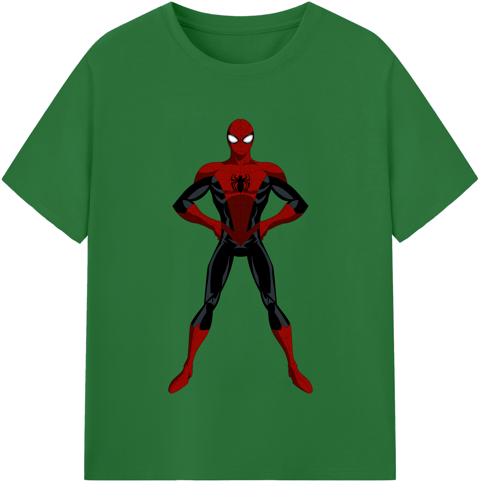 （画像用） Spider Man スパイダーマン 綿100％半袖Tシャツ（フロントプリント）