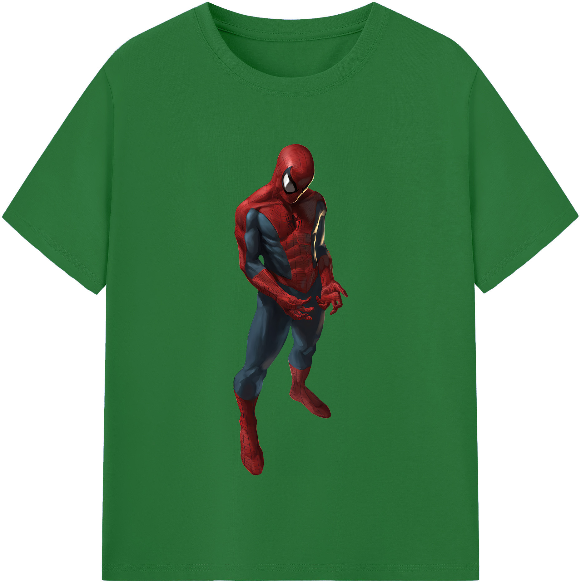 （画像用） Spider Man スパイダーマン 綿100％半袖Tシャツ（フロントプリント）