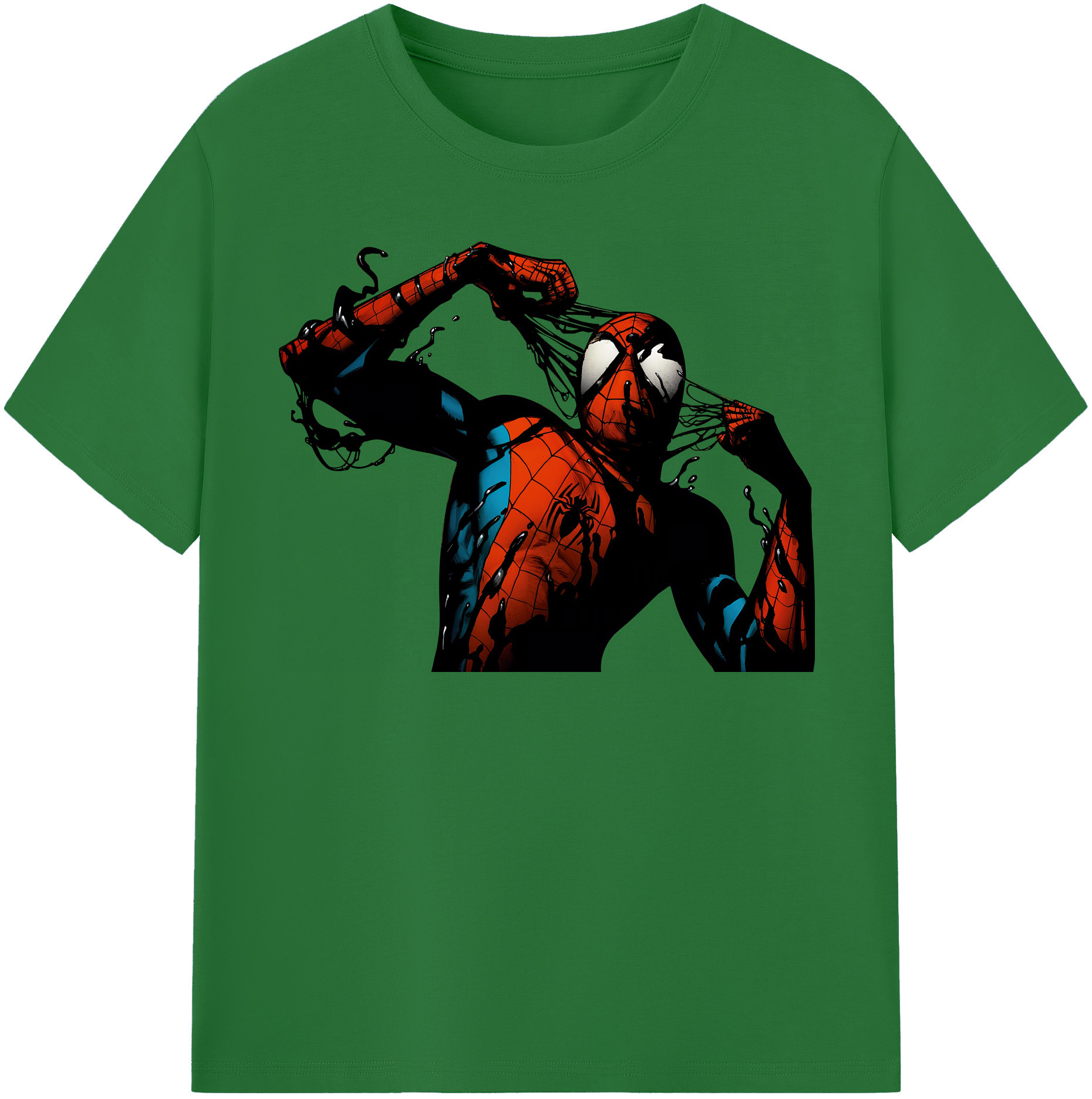 （画像用） Spider Man スパイダーマン 綿100％半袖Tシャツ（フロントプリント）