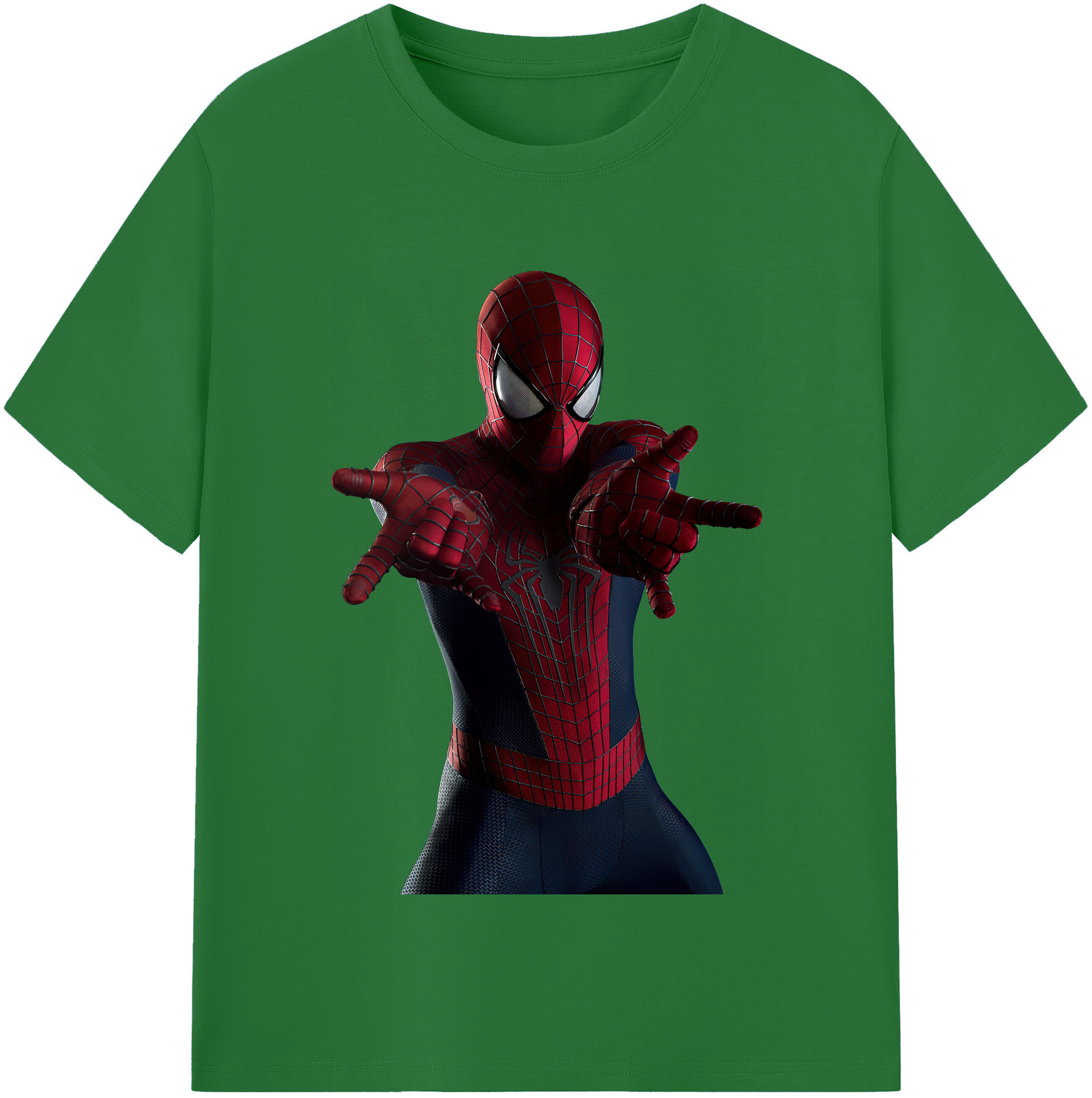 （画像用） Spider Man スパイダーマン 綿100％半袖Tシャツ（フロントプリント）