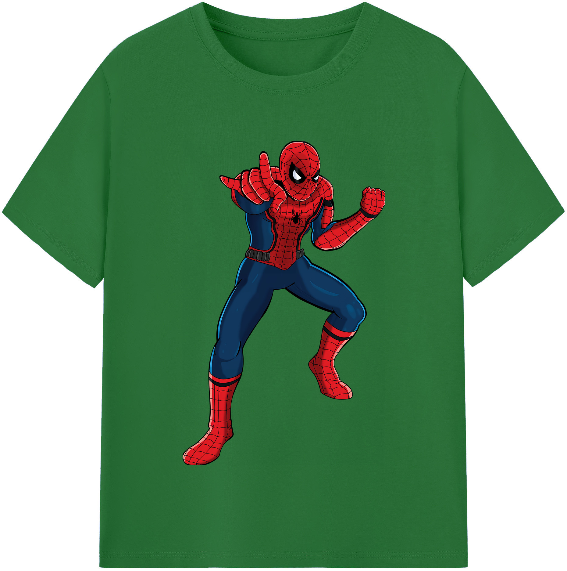 （画像用） Spider Man スパイダーマン 綿100％半袖Tシャツ（フロントプリント）