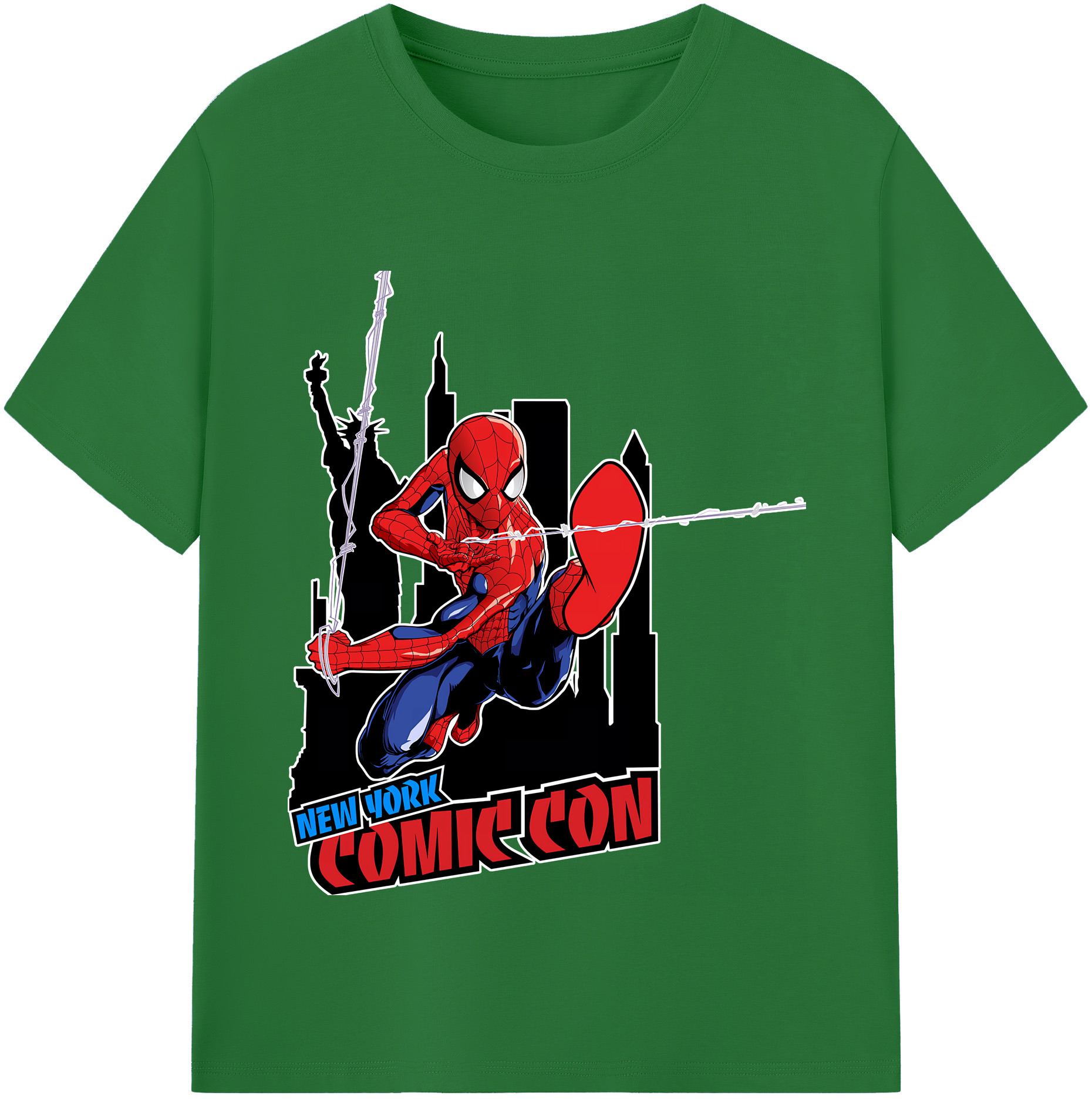 （画像用） Spider Man スパイダーマン 綿100％半袖Tシャツ（フロントプリント）