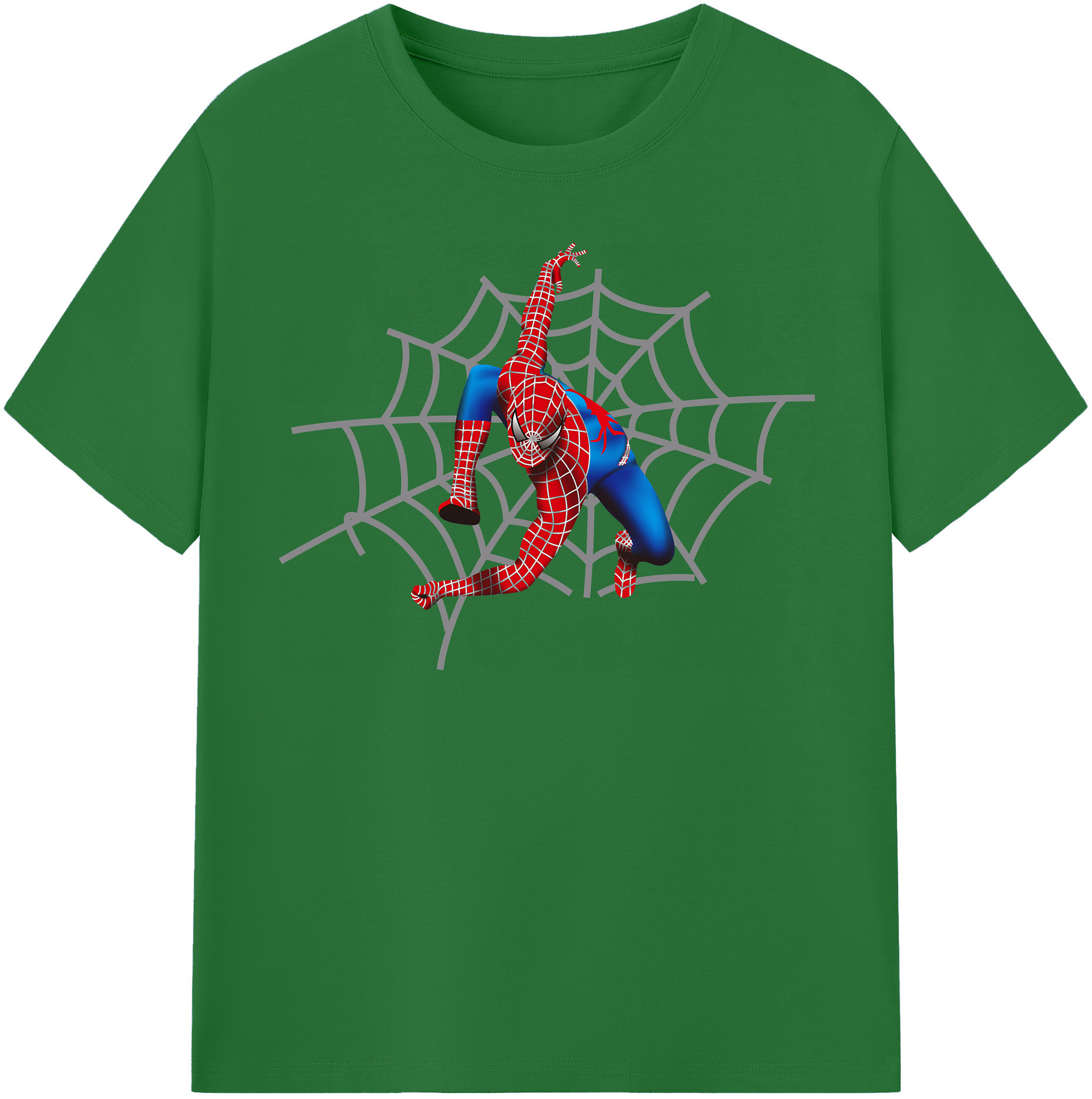 （画像用） Spider Man スパイダーマン 綿100％半袖Tシャツ（フロントプリント）