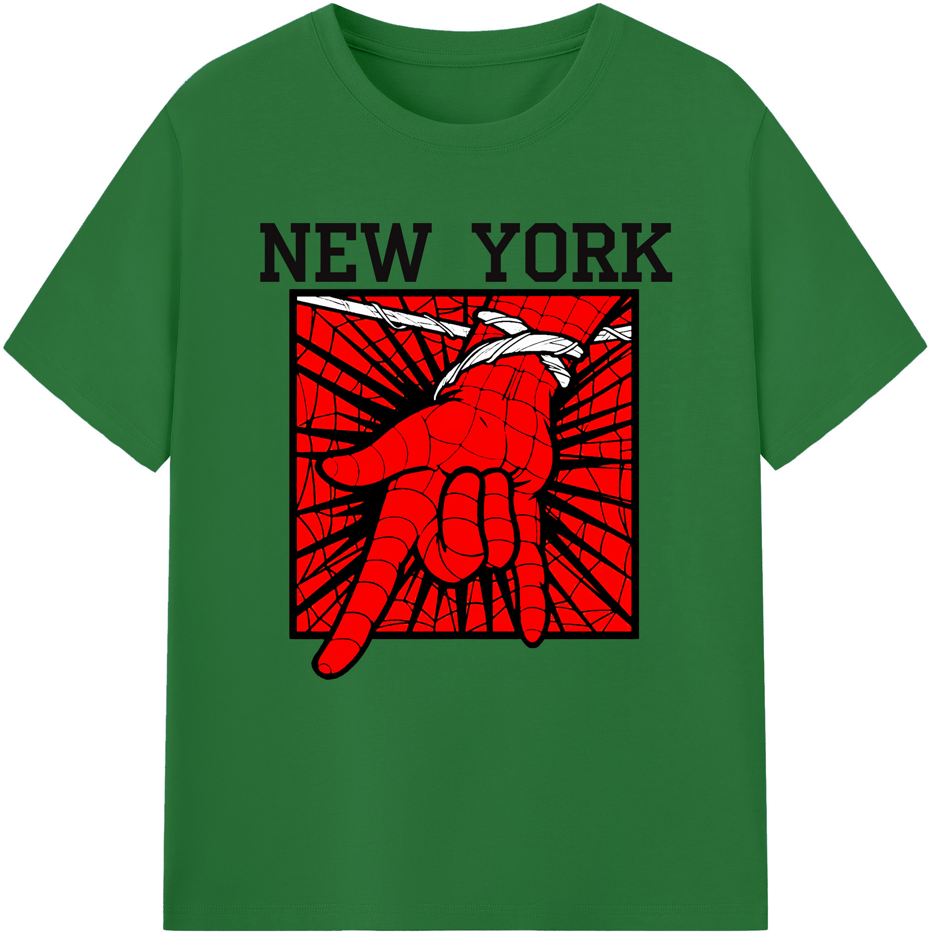 （画像用） Spider Man スパイダーマン 綿100％半袖Tシャツ（フロントプリント）
