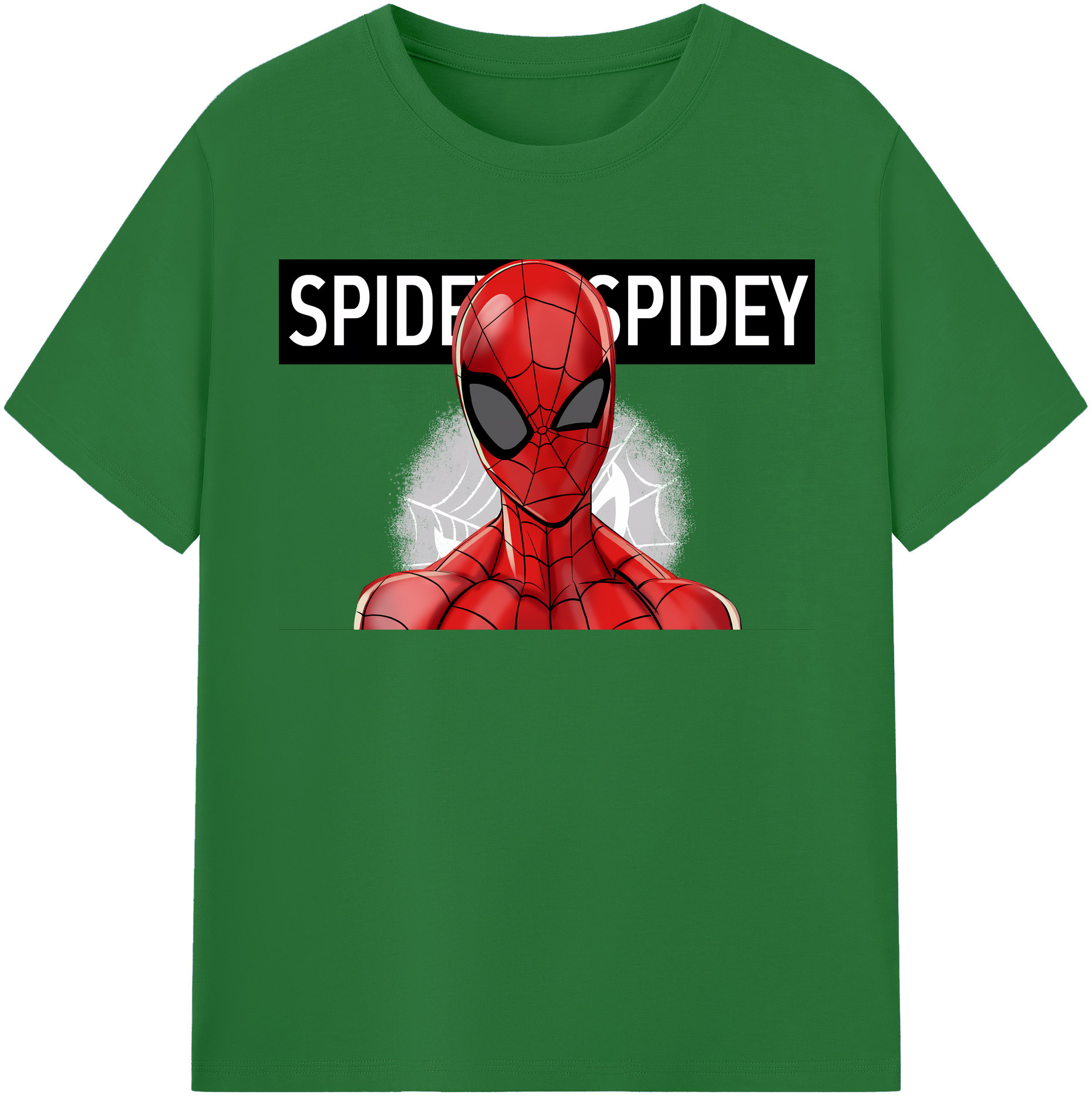 （画像用） Spider Man スパイダーマン 綿100％半袖Tシャツ（フロントプリント）