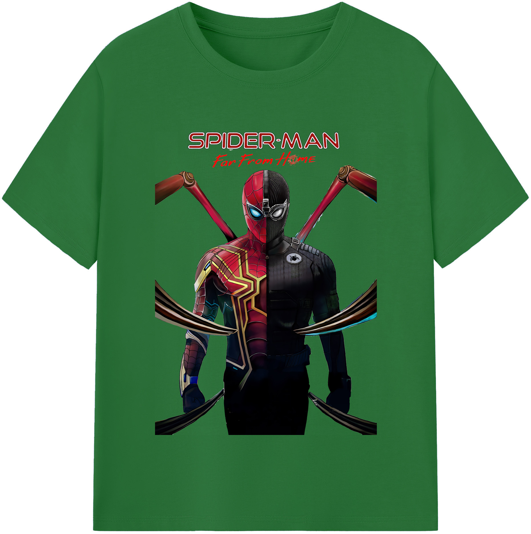 Spider Man スパイダーマン 綿100％半袖Tシャツ（フロントプリント）