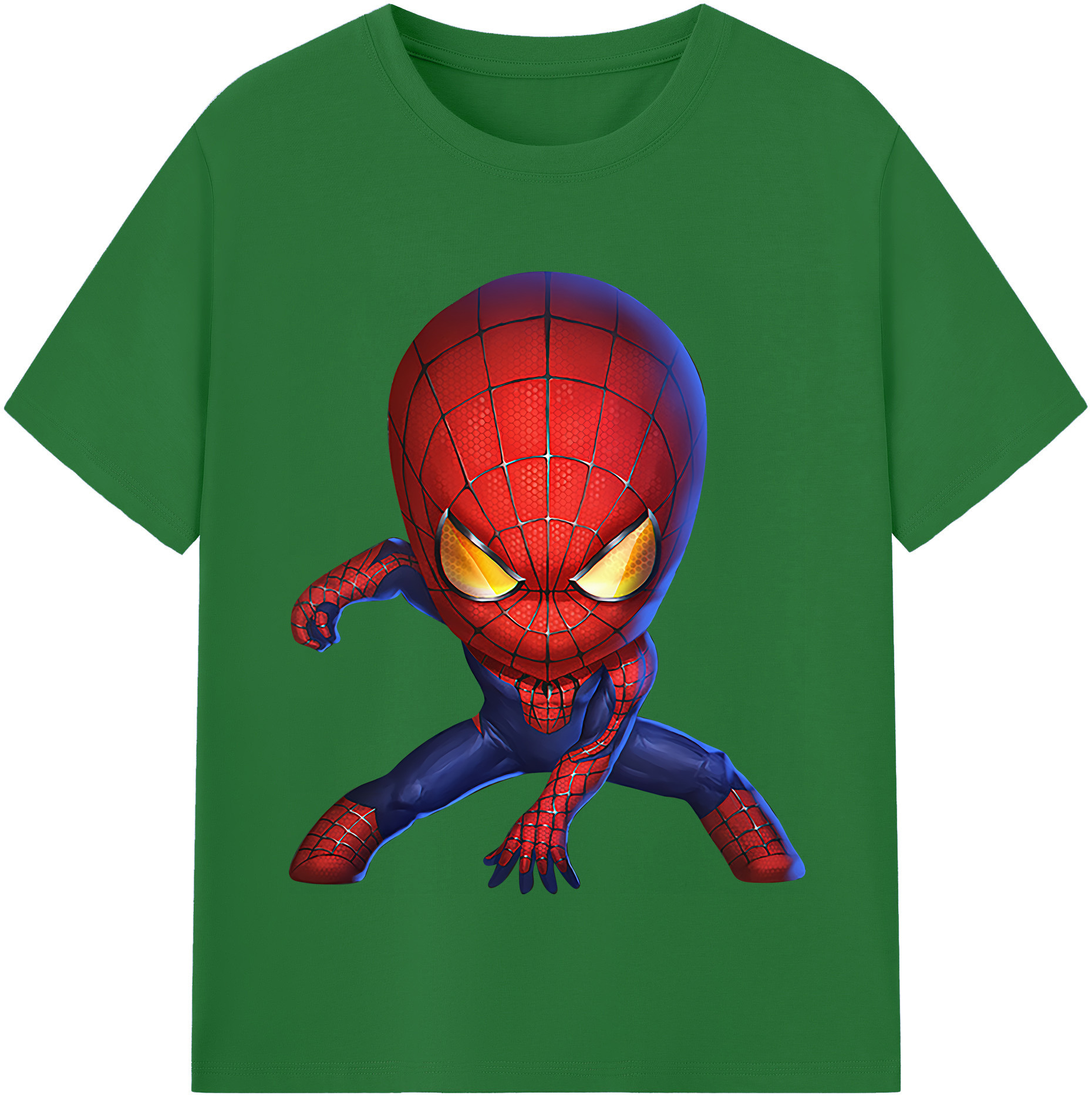 （画像用） Spider Man スパイダーマン 綿100％半袖Tシャツ（フロントプリント）