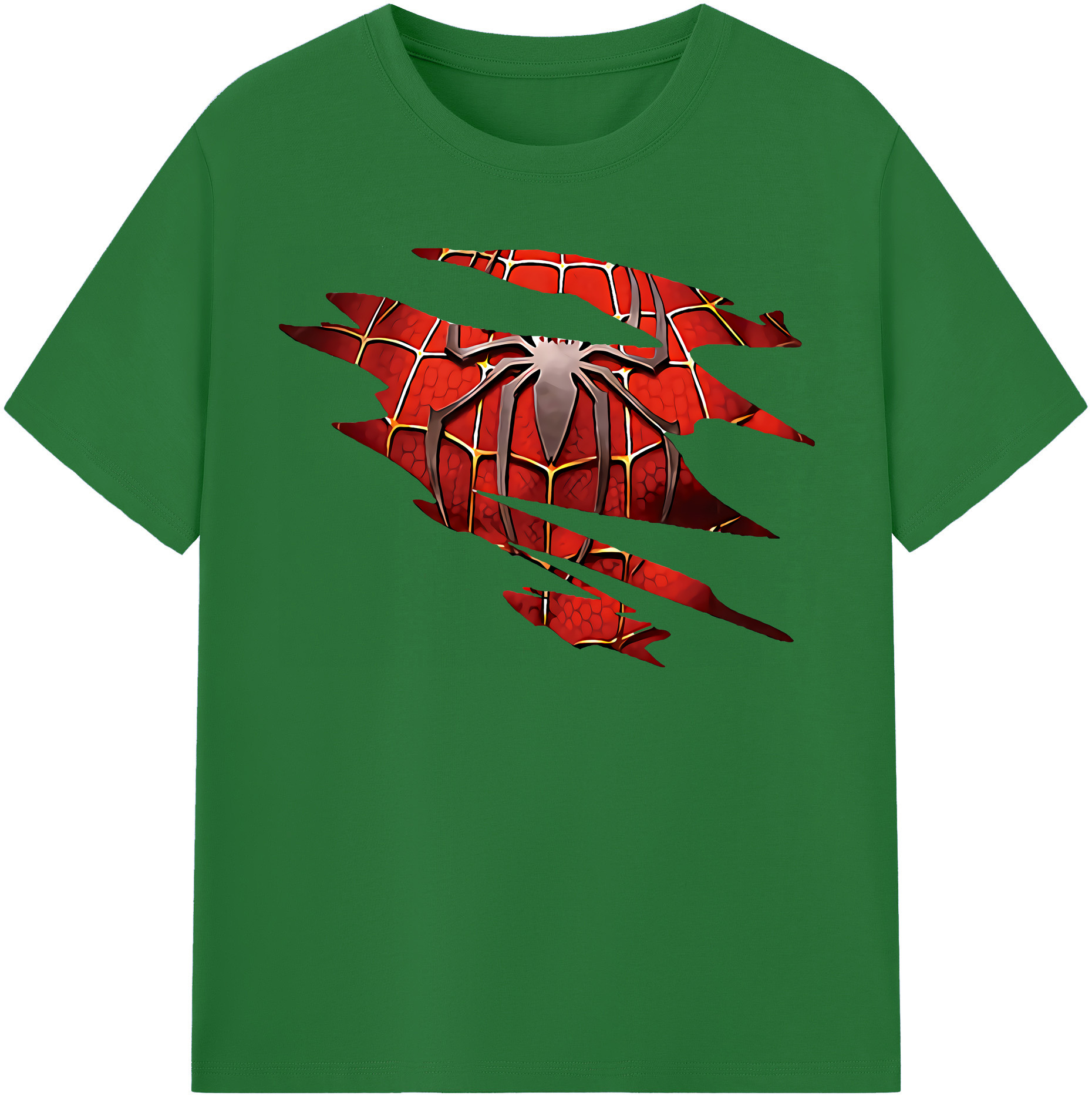 （画像用） Spider Man スパイダーマン 綿100％半袖Tシャツ（フロントプリント）