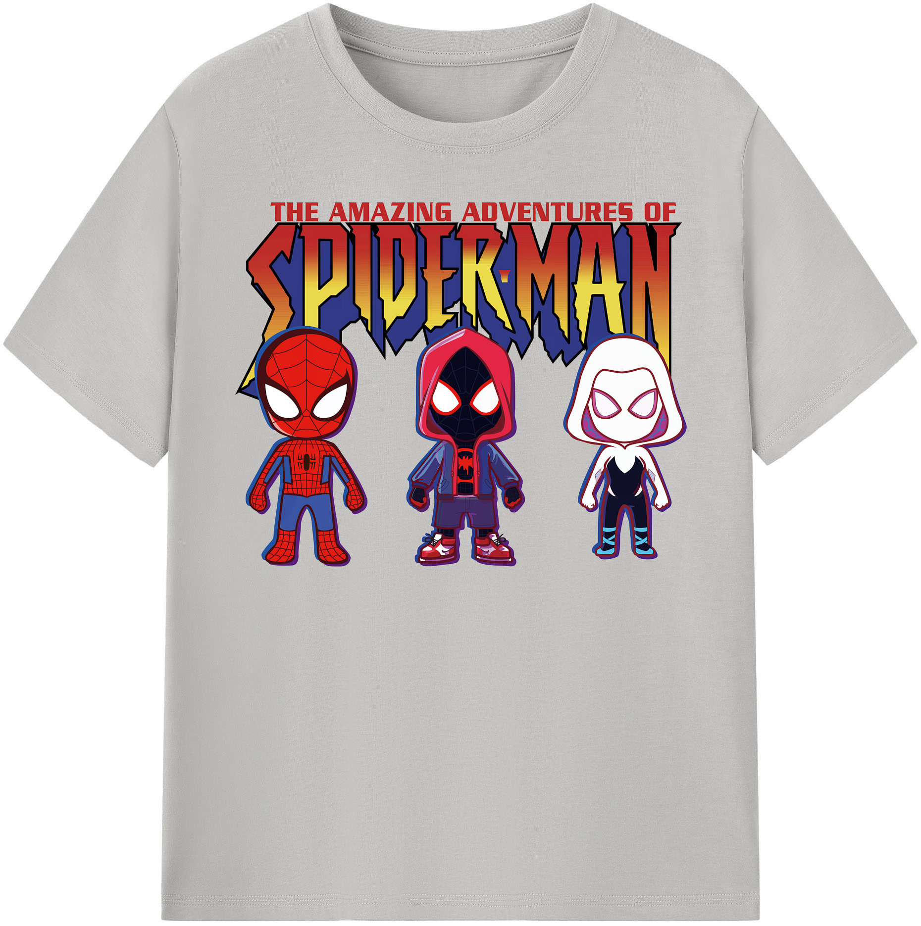（画像用） Spider Man スパイダーマン 綿100％半袖Tシャツ（フロントプリント）