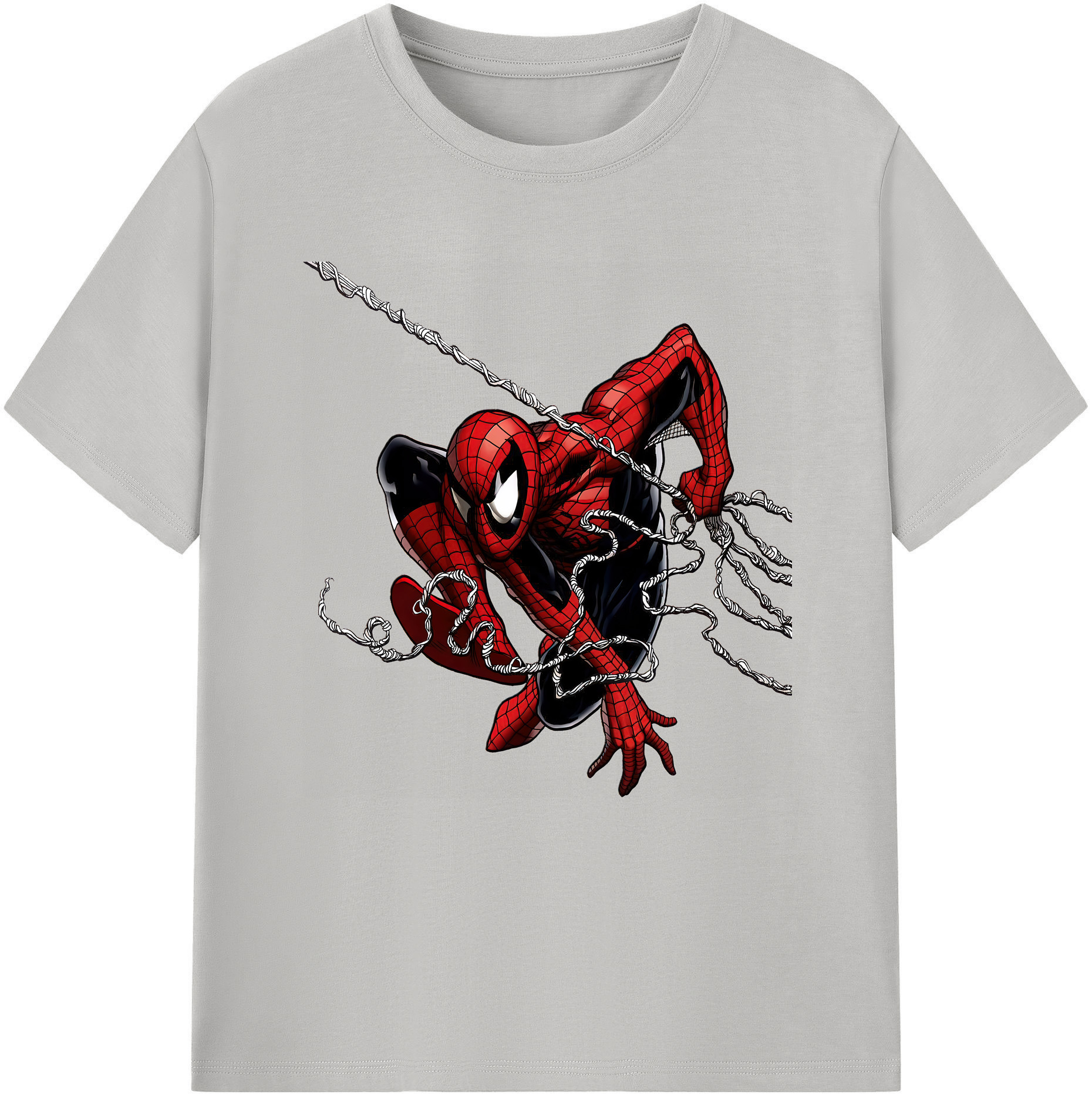 （画像用） Spider Man スパイダーマン 綿100％半袖Tシャツ（フロントプリント）