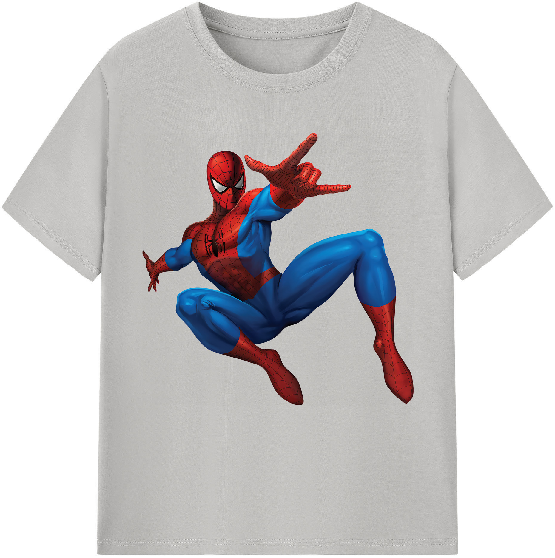 （画像用） Spider Man スパイダーマン 綿100％半袖Tシャツ（フロントプリント）