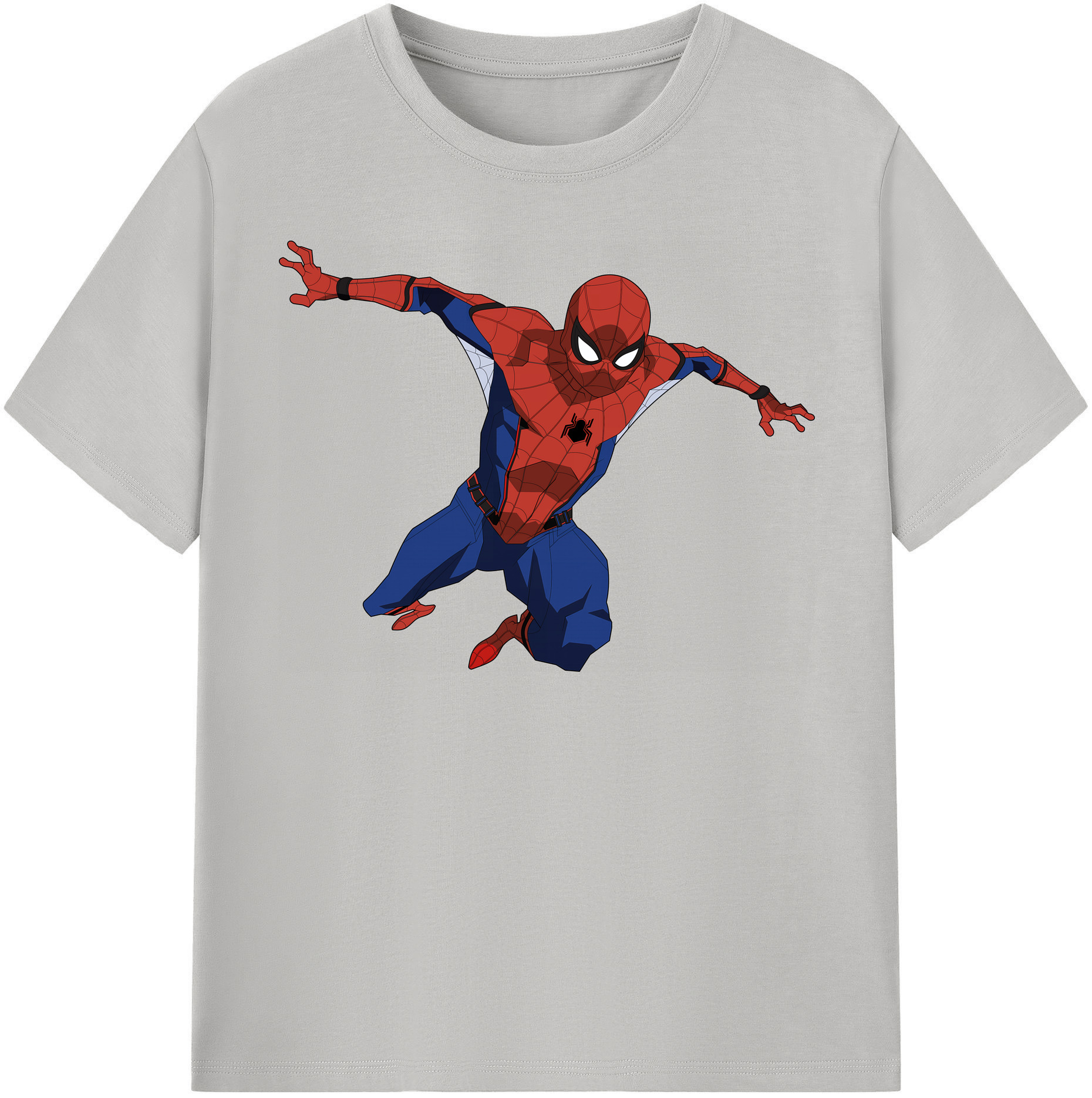 （画像用） Spider Man スパイダーマン 綿100％半袖Tシャツ（フロントプリント）
