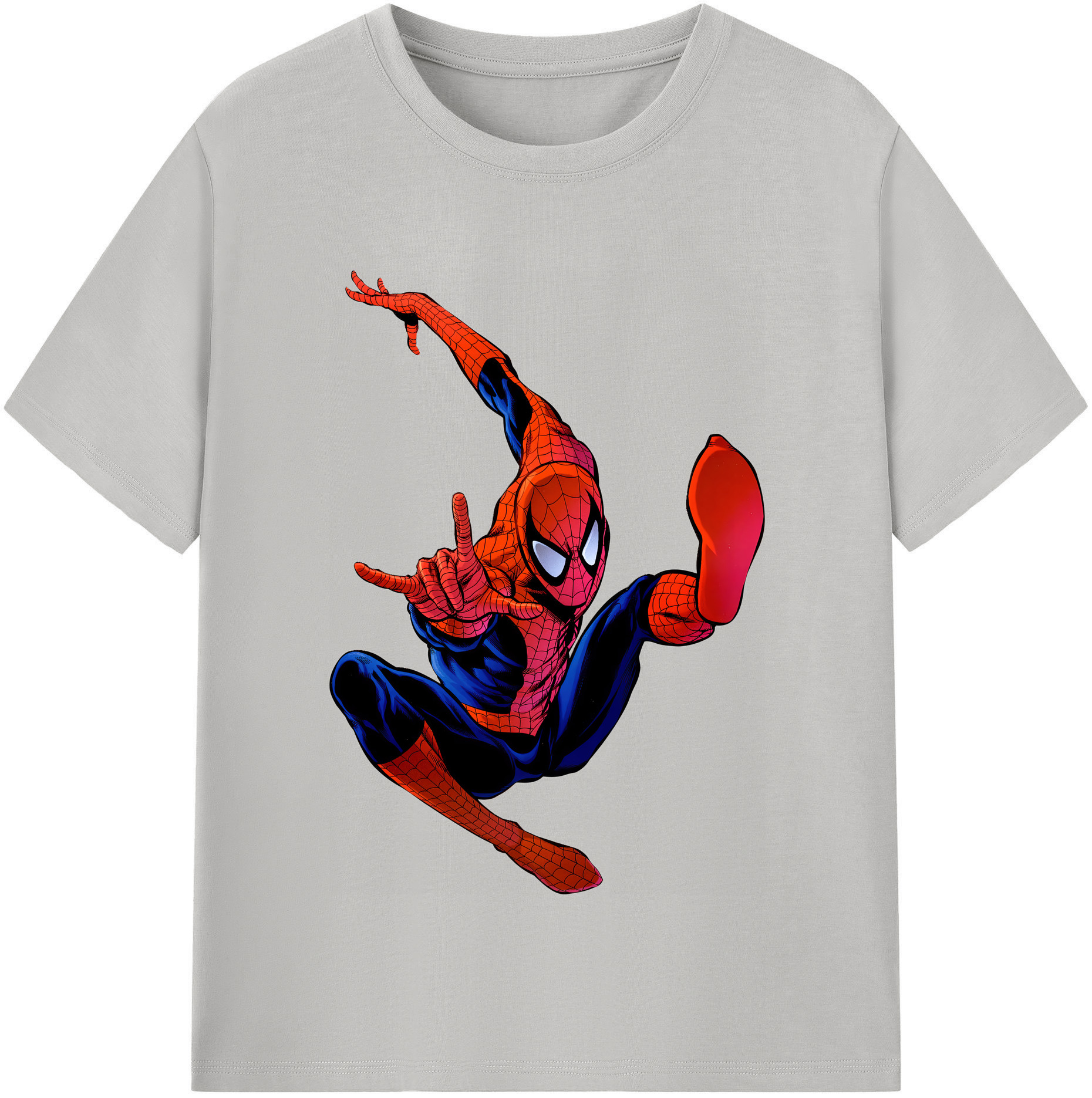 （画像用） Spider Man スパイダーマン 綿100％半袖Tシャツ（フロントプリント）