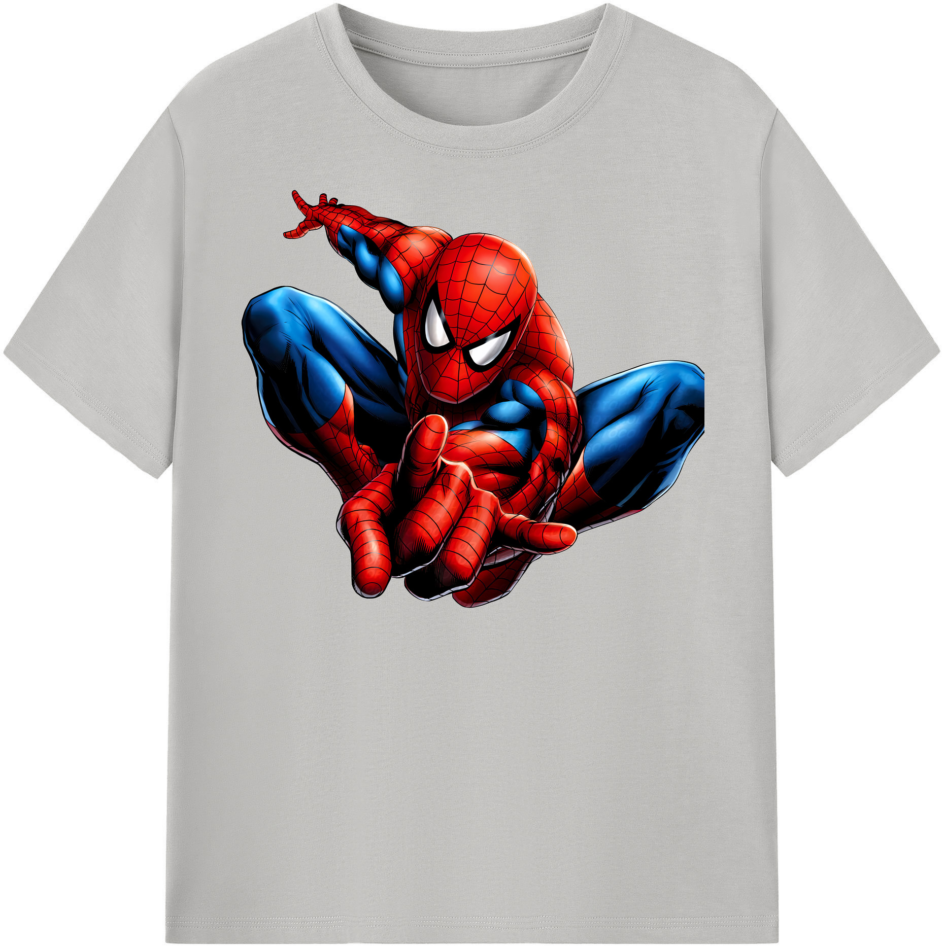 （画像用） Spider Man スパイダーマン 綿100％半袖Tシャツ（フロントプリント）
