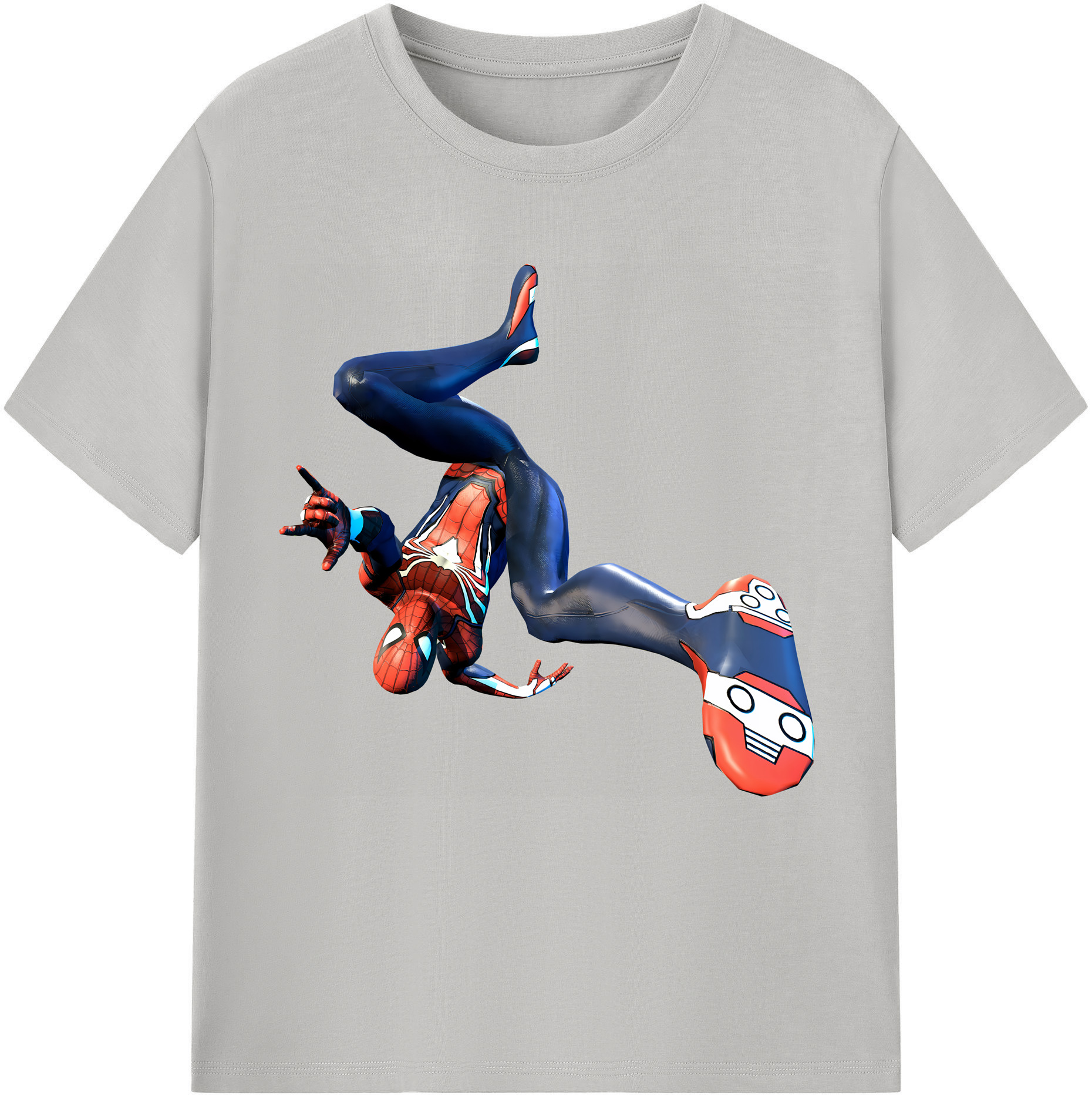 （画像用） Spider Man スパイダーマン 綿100％半袖Tシャツ（フロントプリント）