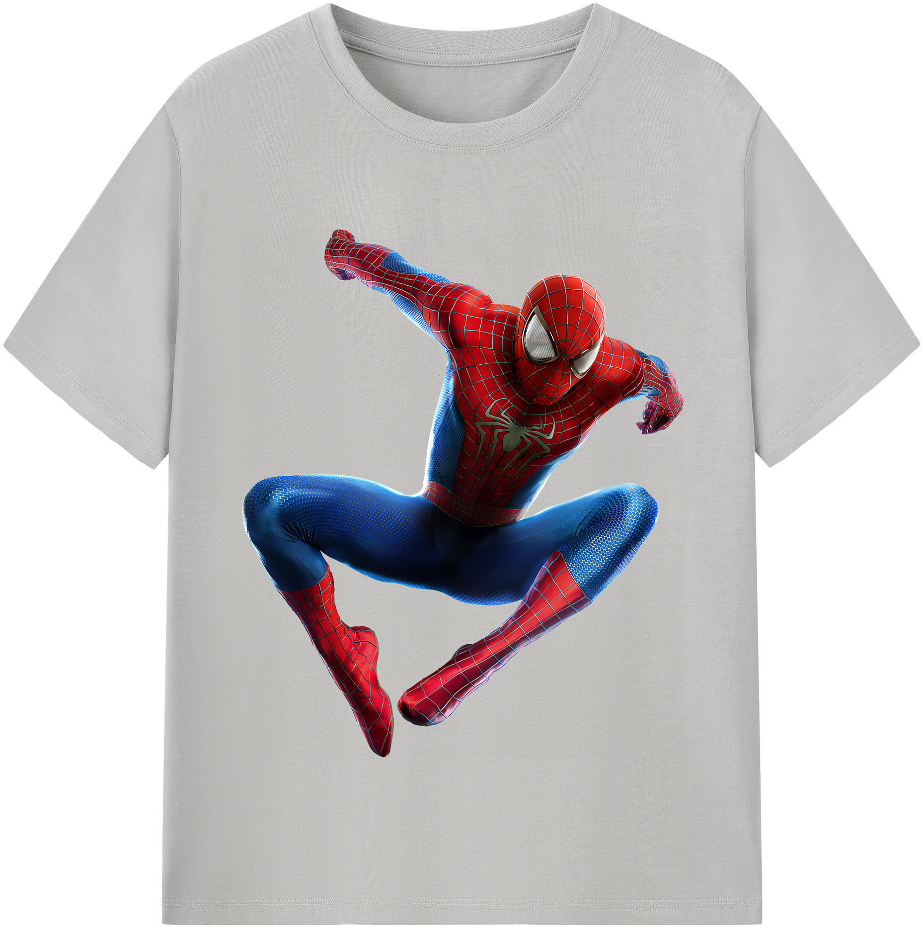 （画像用） Spider Man スパイダーマン 綿100％半袖Tシャツ（フロントプリント）