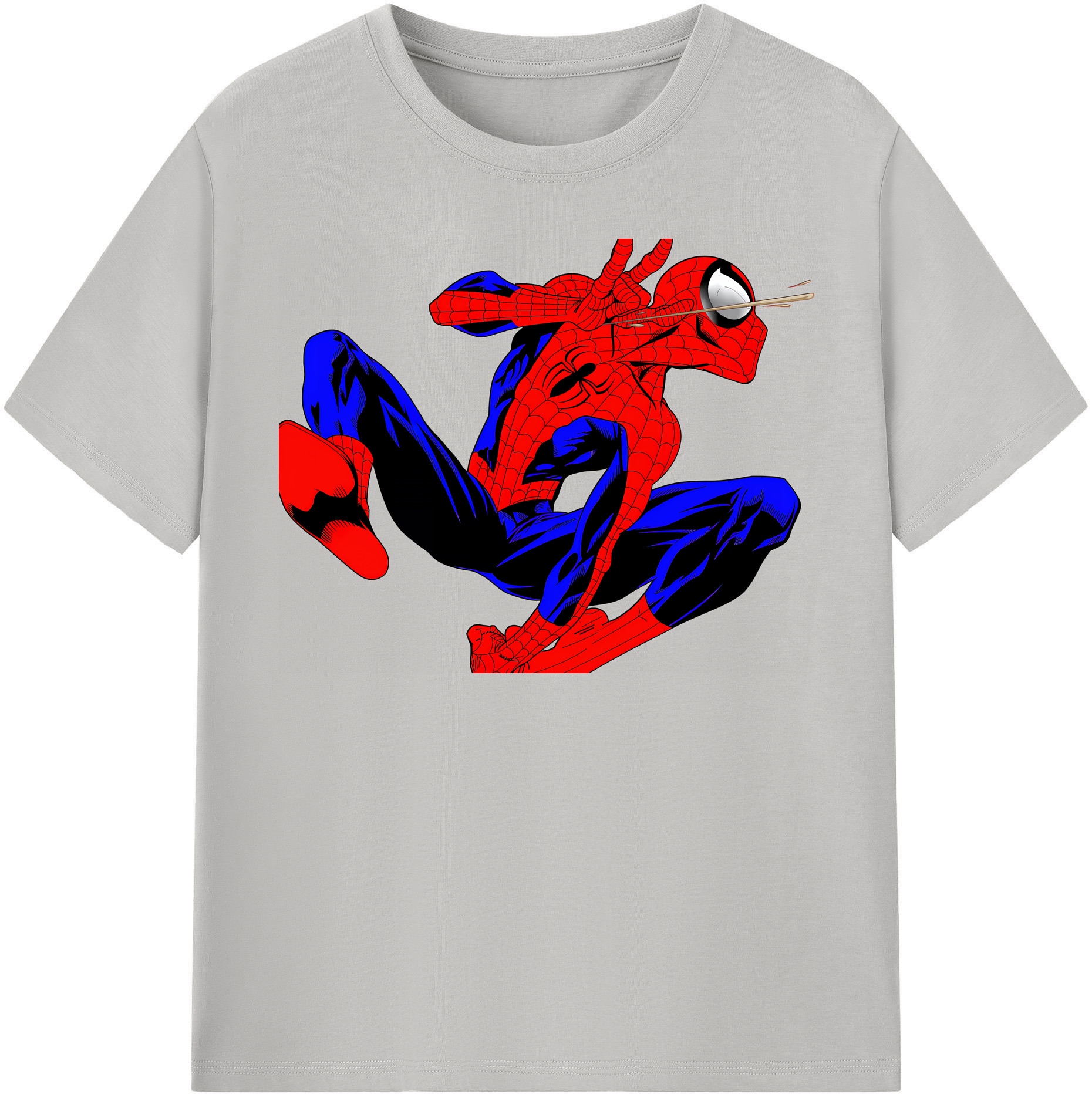 （画像用） Spider Man スパイダーマン 綿100％半袖Tシャツ（フロントプリント）