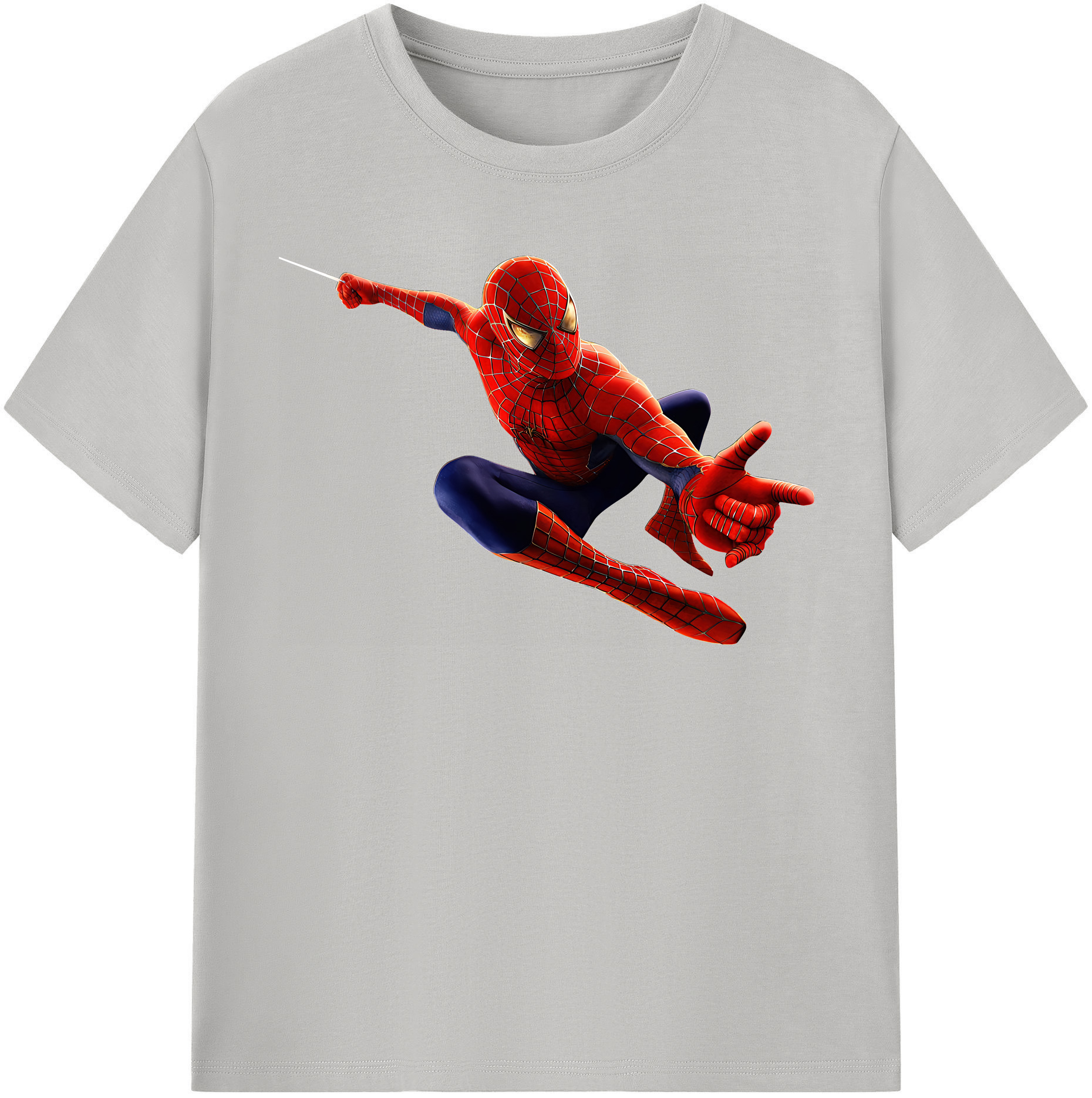 （画像用） Spider Man スパイダーマン 綿100％半袖Tシャツ（フロントプリント）