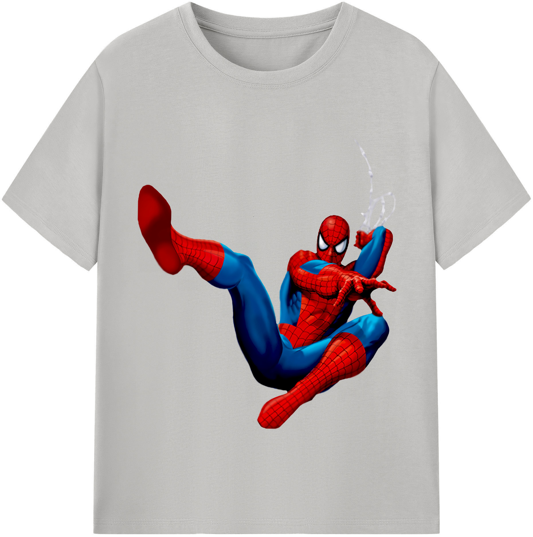 （画像用） Spider Man スパイダーマン 綿100％半袖Tシャツ（フロントプリント）
