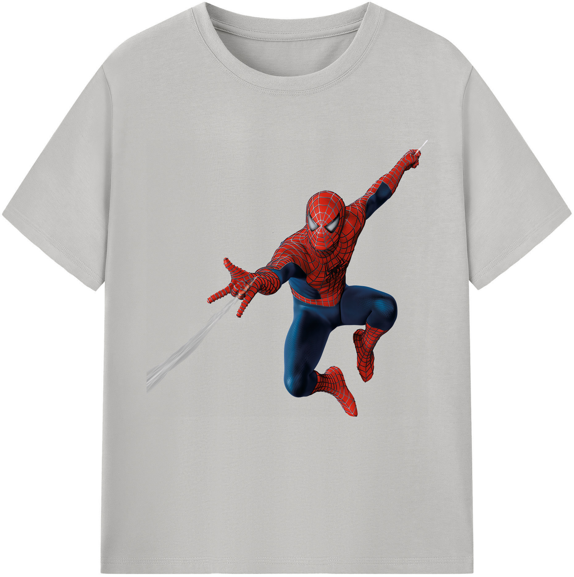 （画像用） Spider Man スパイダーマン 綿100％半袖Tシャツ（フロントプリント）