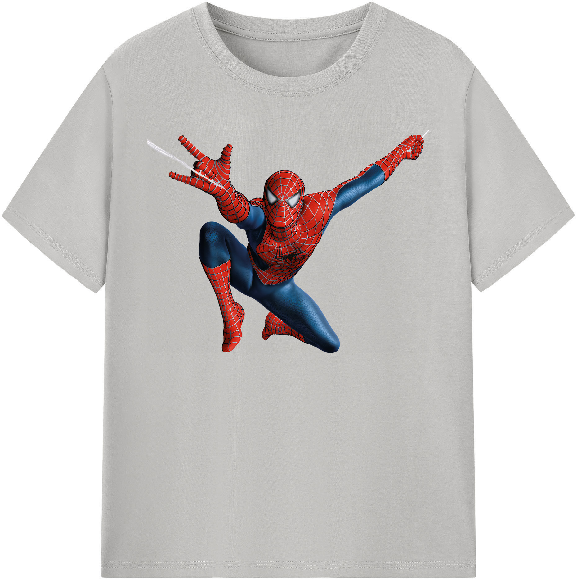（画像用） Spider Man スパイダーマン 綿100％半袖Tシャツ（フロントプリント）